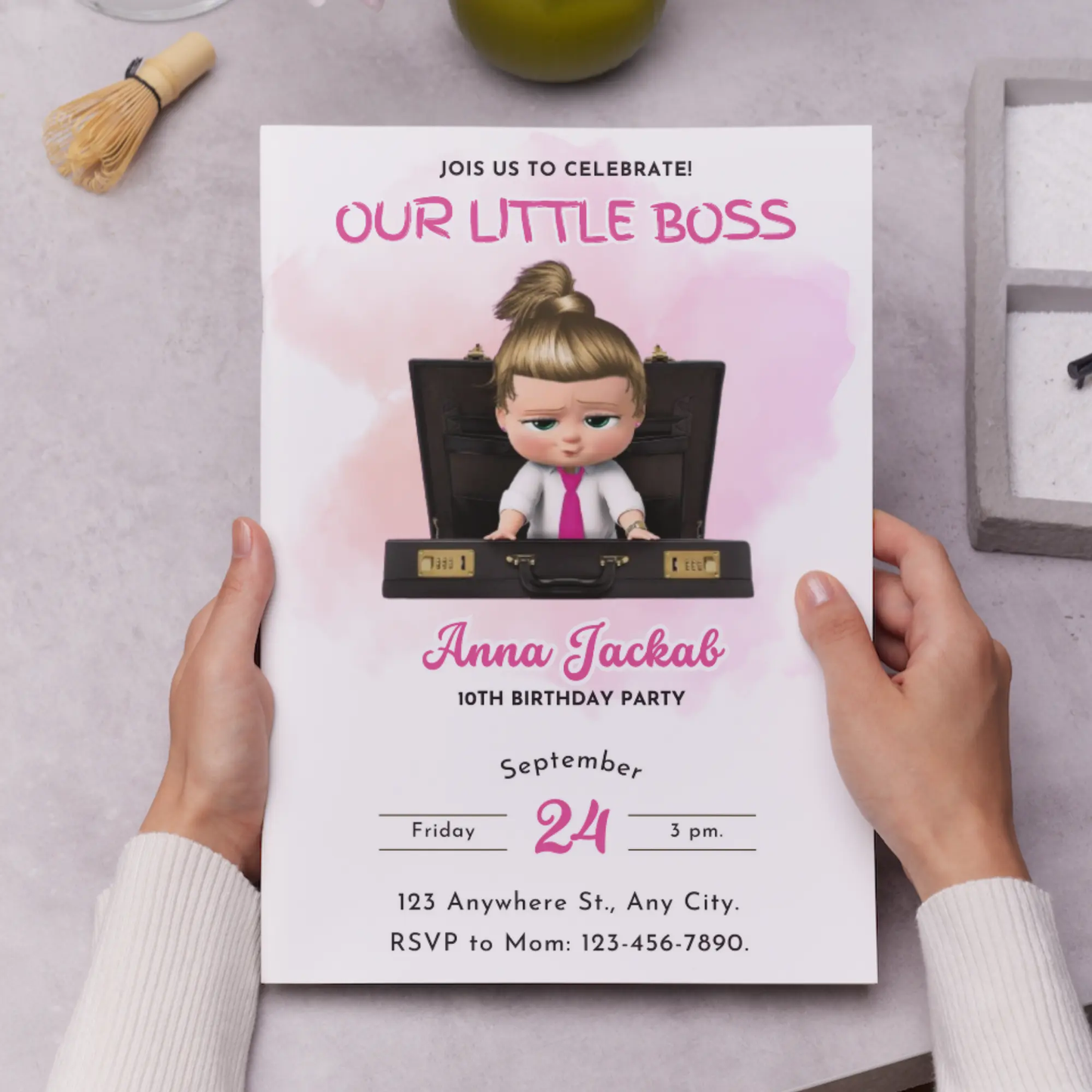 Boss Baby Birthday Invitation Template - CreativeRino