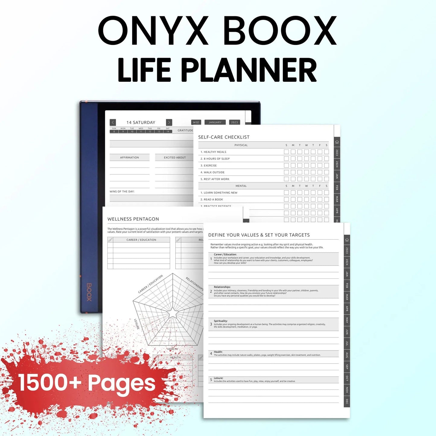 Onyx Boox Life Planners Template CreativeRino