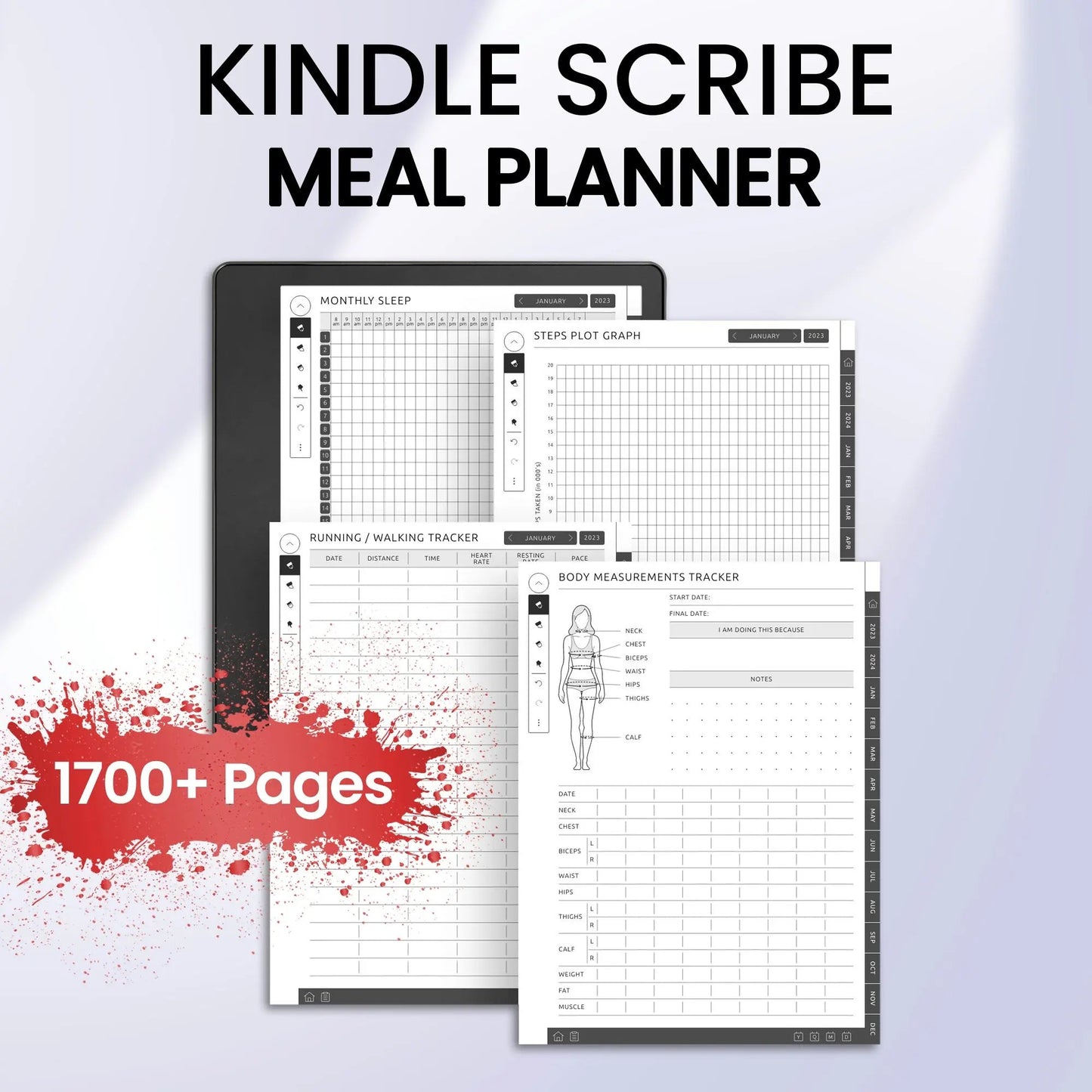 Kindle Scribe Meal Planner Template CreativeRino