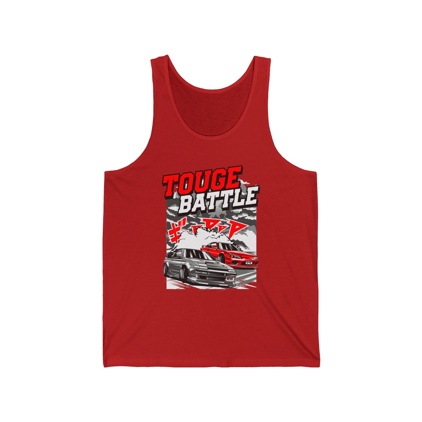 Touge Battle Unisex Jersey Tank – Cool Racing Design for Car Enthusiasts - CreativeRino