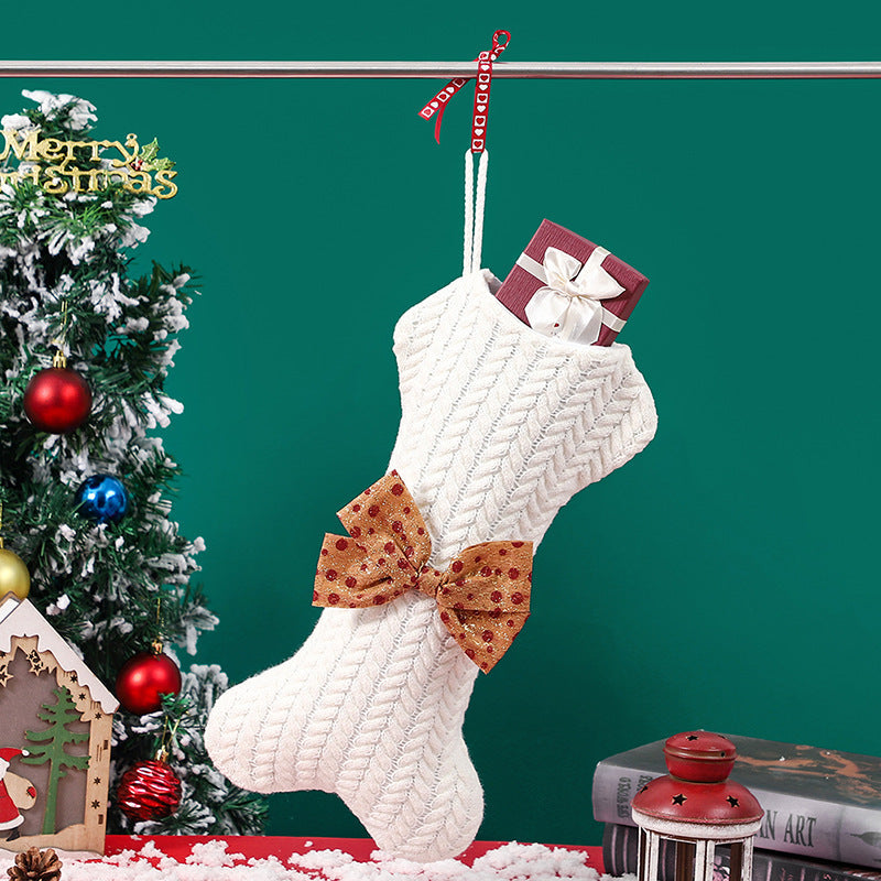 Knitted Christmas Socks | Cozy Yarn Ornaments & Gift Bags Holiday Decor eprolo