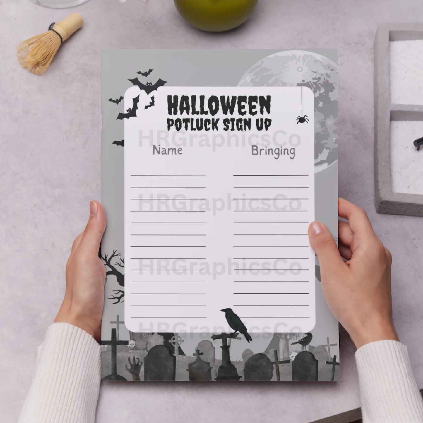 Halloween Potluck Sign Up Sheet Template CreativeRino