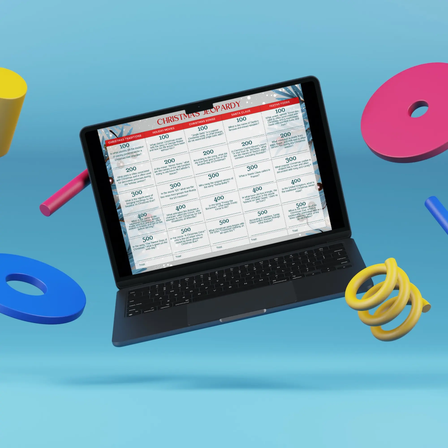 Christmas Jeopardy Game Template - CreativeRino