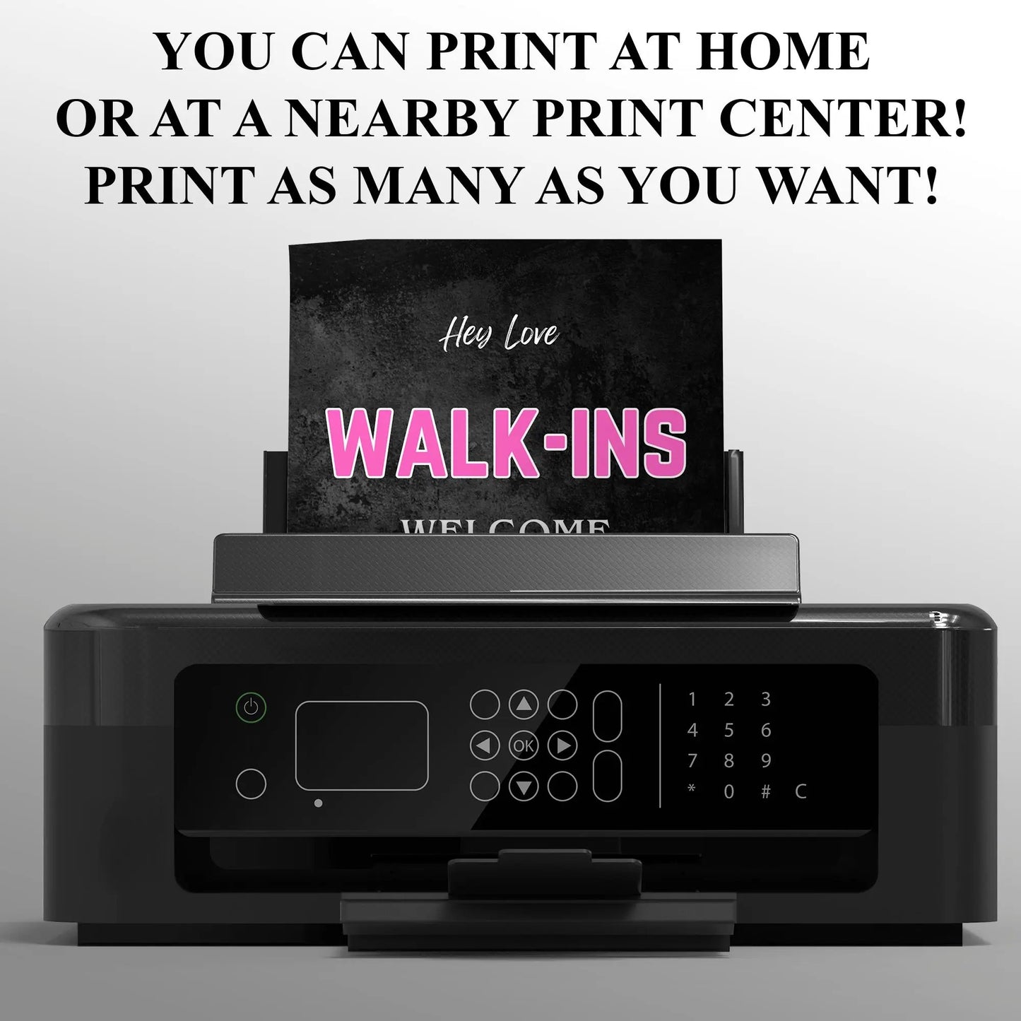 Walk Ins Welcome Flyer Template | Social Media Flyer Template CreativeRino