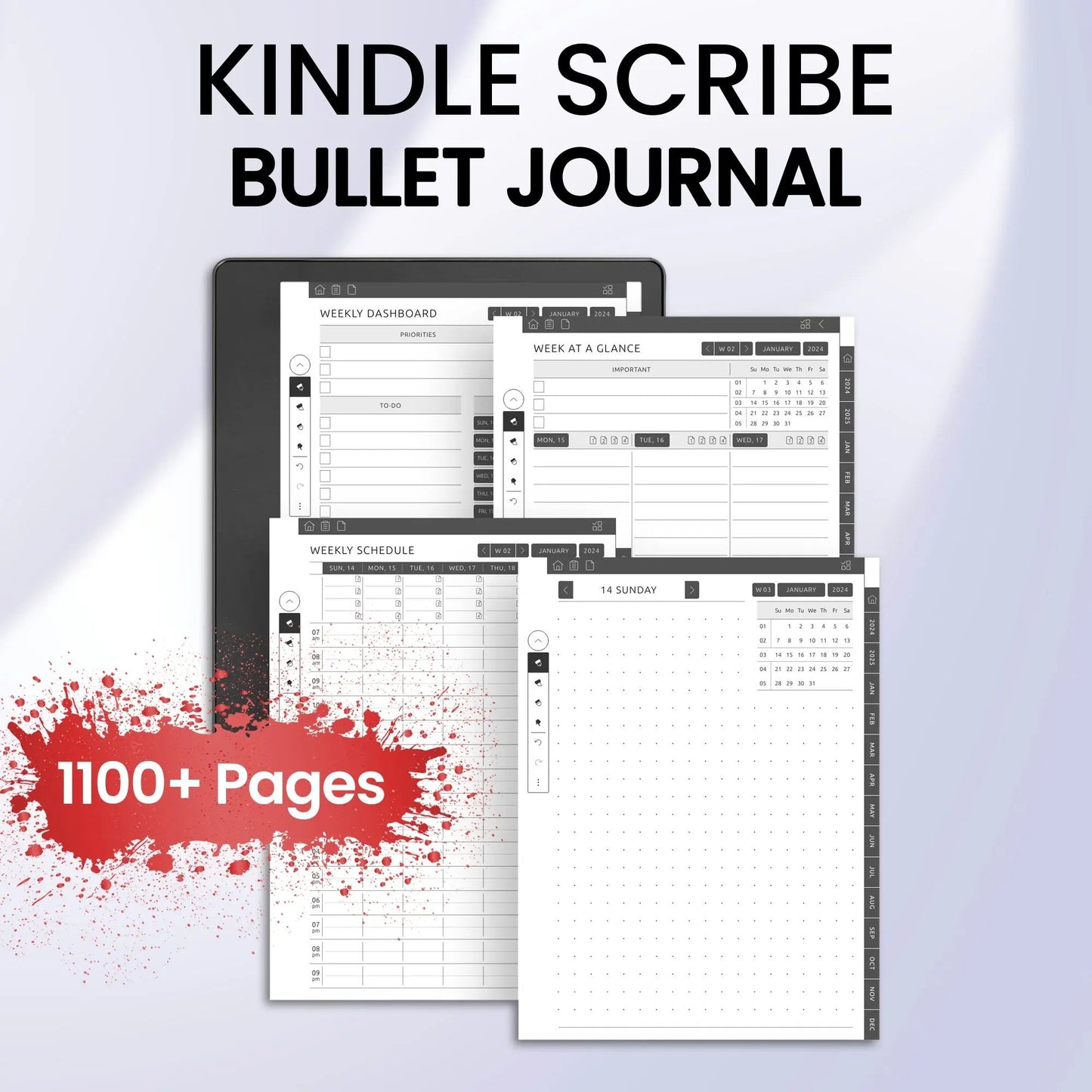Kindle Scribe Bullet Journal Planner Template CreativeRino