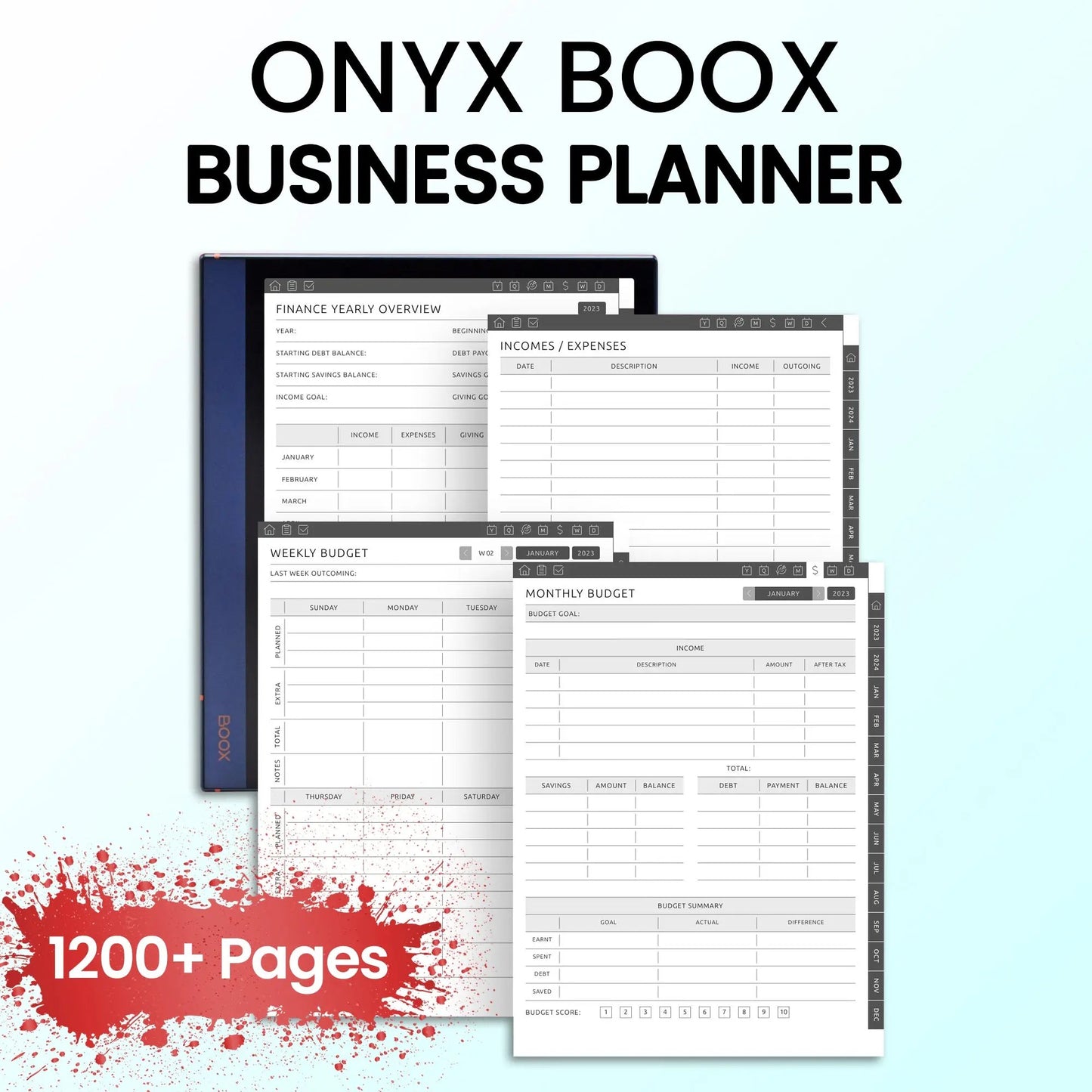 Onyx Boox Business Planners Template CreativeRino