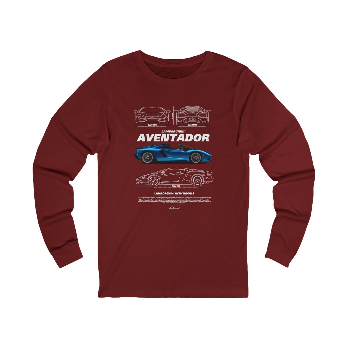 Lamborghini Aventador Unisex Long Sleeve Tee – Perfect for Car Enthusiasts - CreativeRino