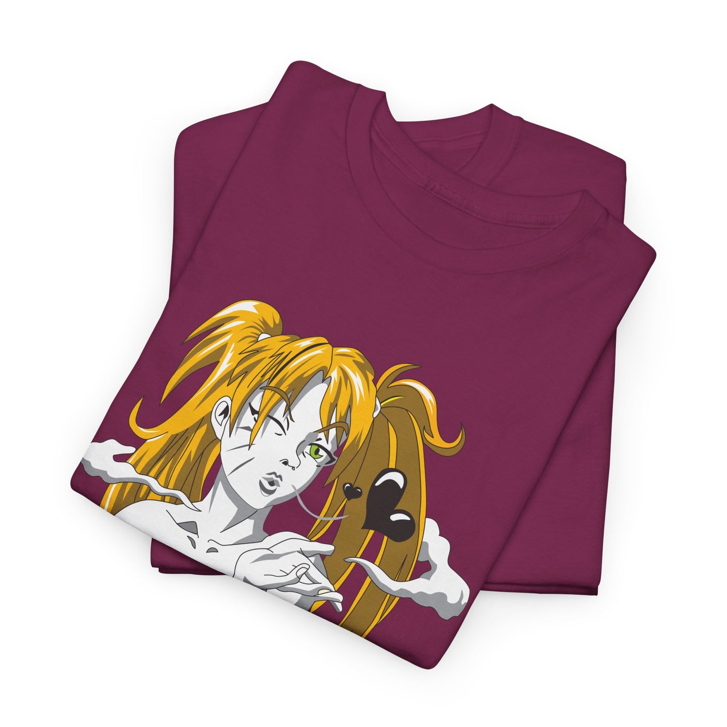 Anime-Inspired Unisex Heavy Cotton Tee - Naruto T-shirt Design - CreativeRino