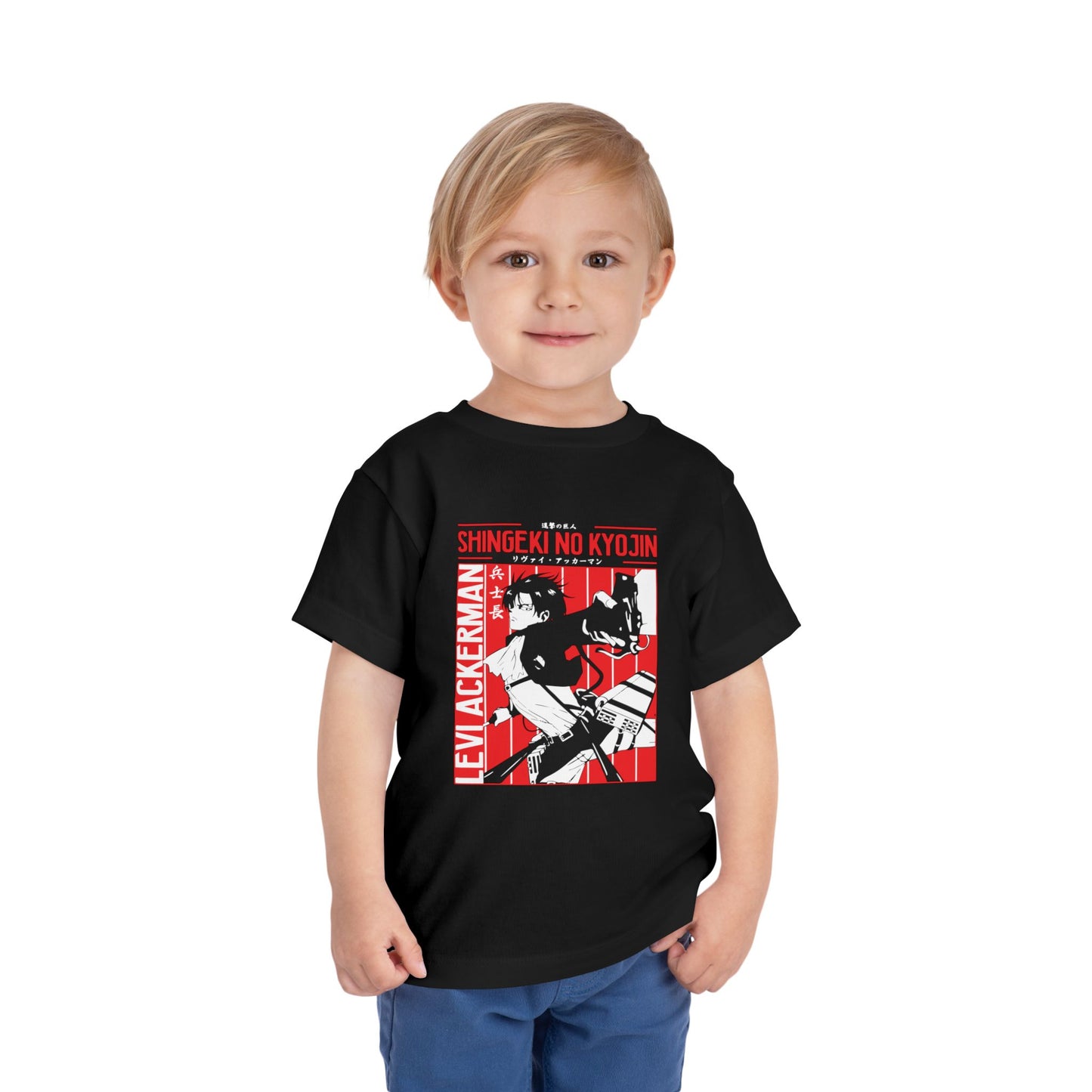 Attack on Titan Toddler Short Sleeve Tee - Shingeki no Kyojin Levi Ackerman Graphic T-shirt - CreativeRino