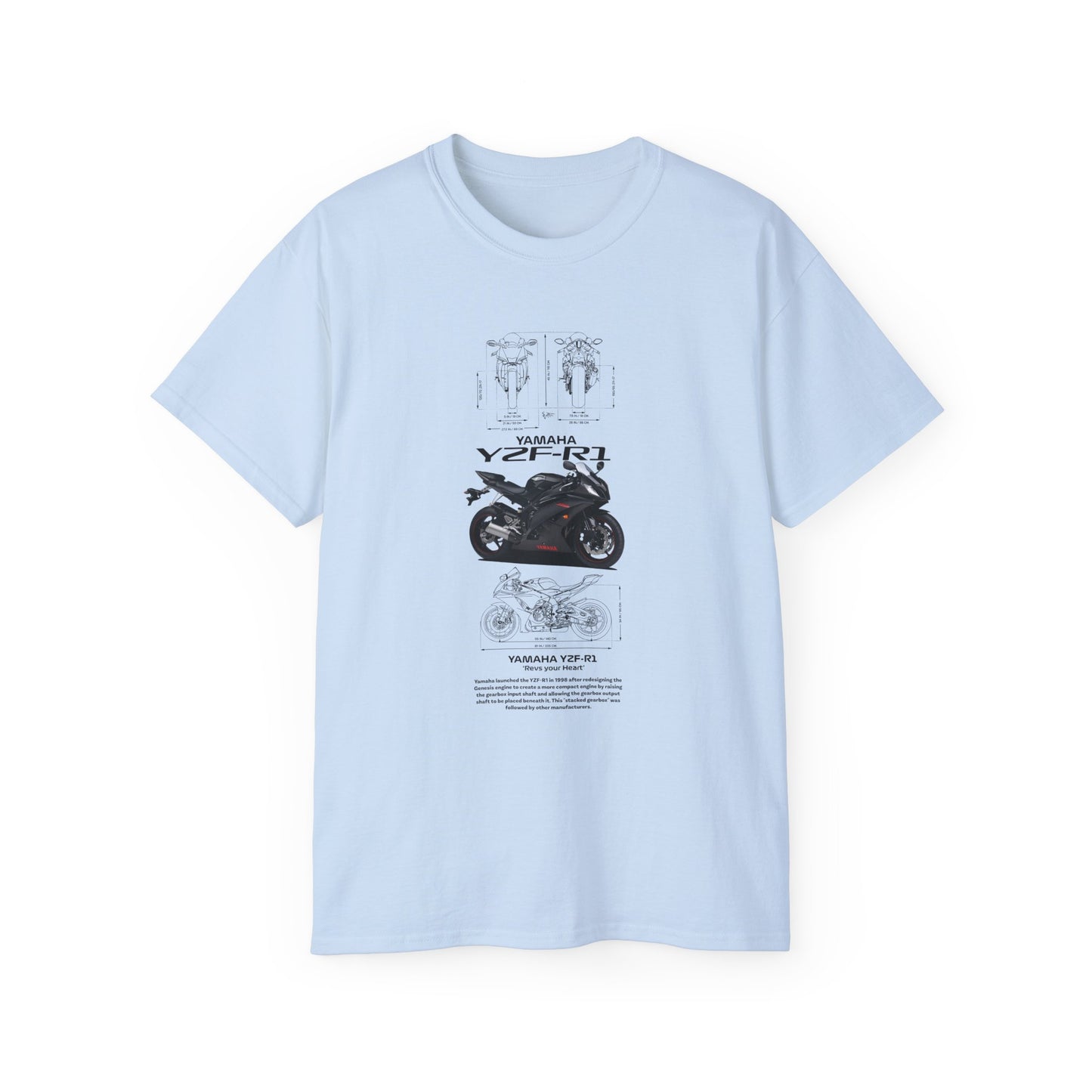 Yamaha YZF-R1 Unisex Ultra Cotton Tee - Perfect T-shirt for Riders - CreativeRino