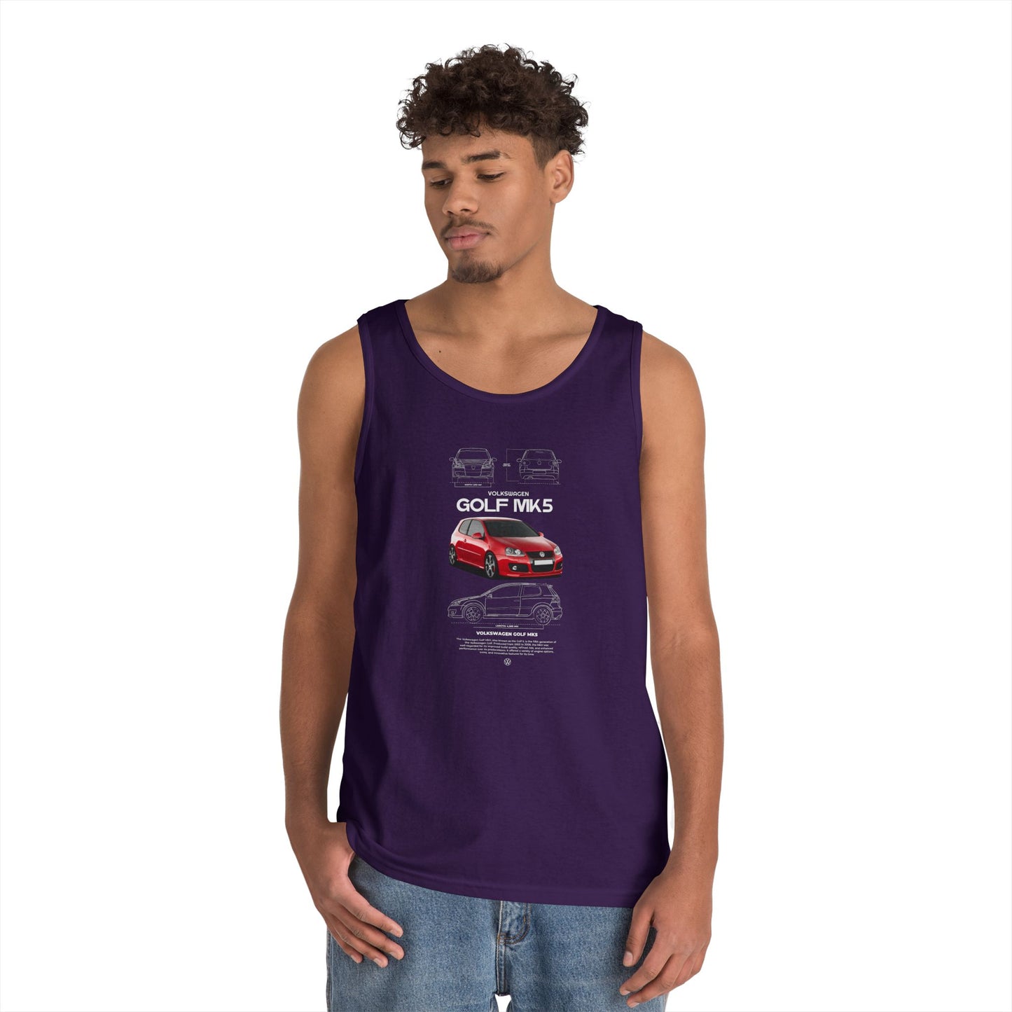 Cool Volkswagen Golf MK5 Unisex Heavy Cotton Tank Top - CreativeRino