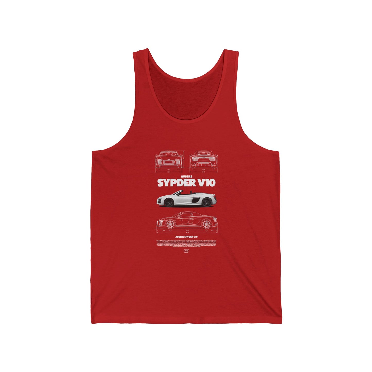 Cool Spyder V10 Car Unisex Jersey Tank Top - Perfect for Car Enthusiasts - CreativeRino