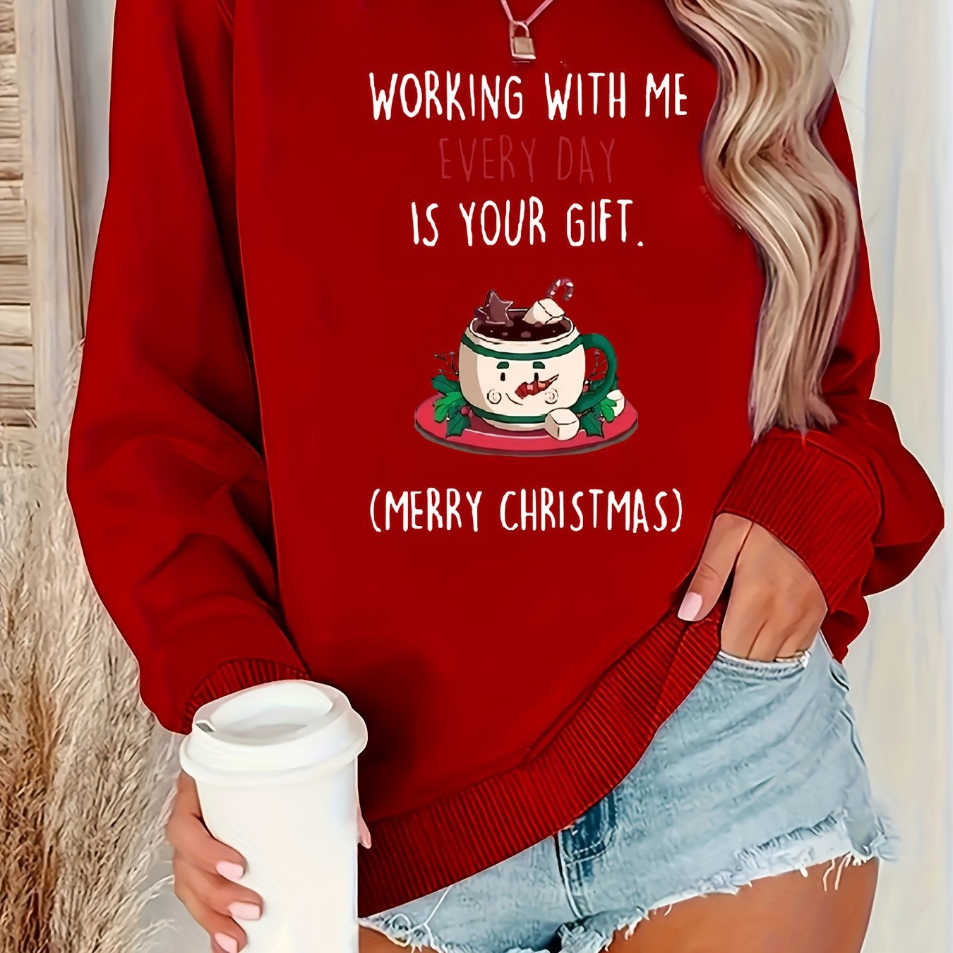 The Ultimate Cozy Christmas Sweatshirt | Plush Fleece Crewneck Pullover | Oversized Holiday Loungewear for Women