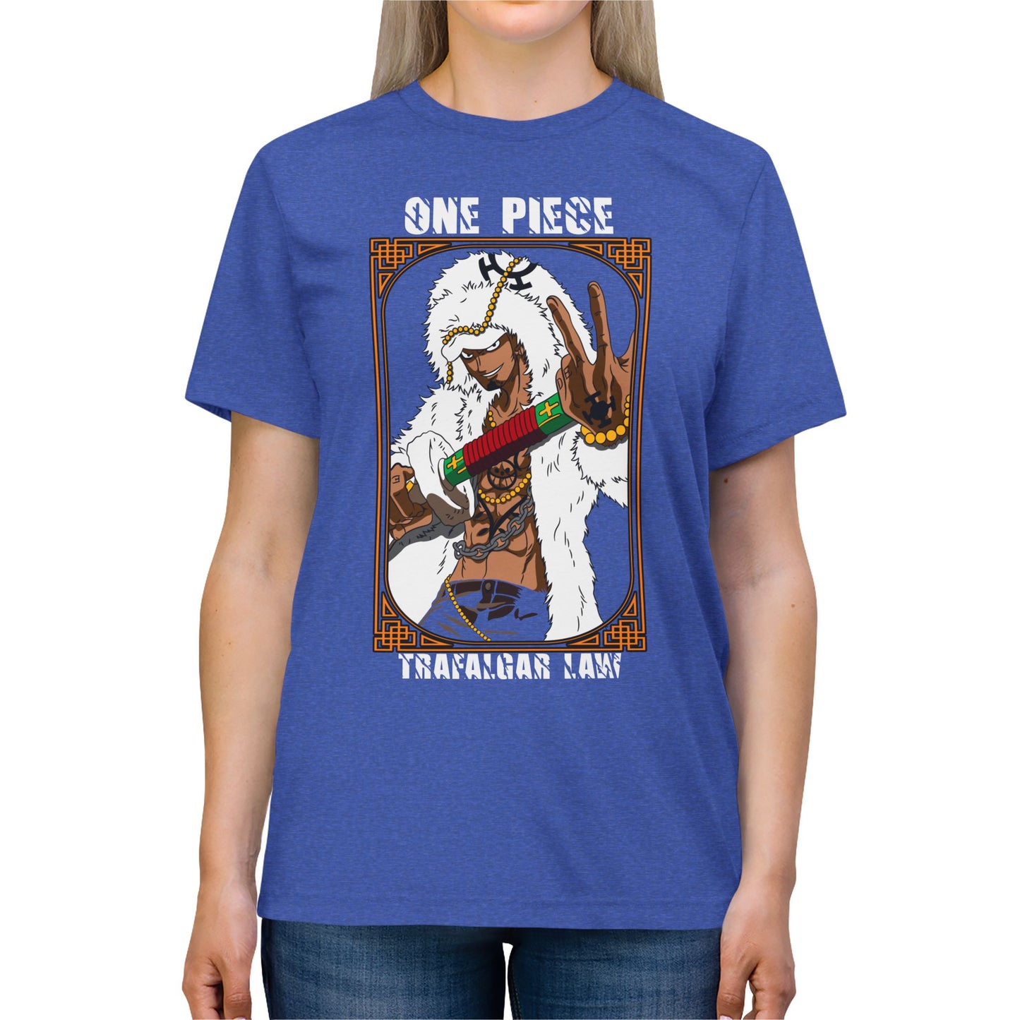 One Piece Trafalgar Law Unisex Triblend Tee - Perfect T-shirt For Anime Fans - CreativeRino
