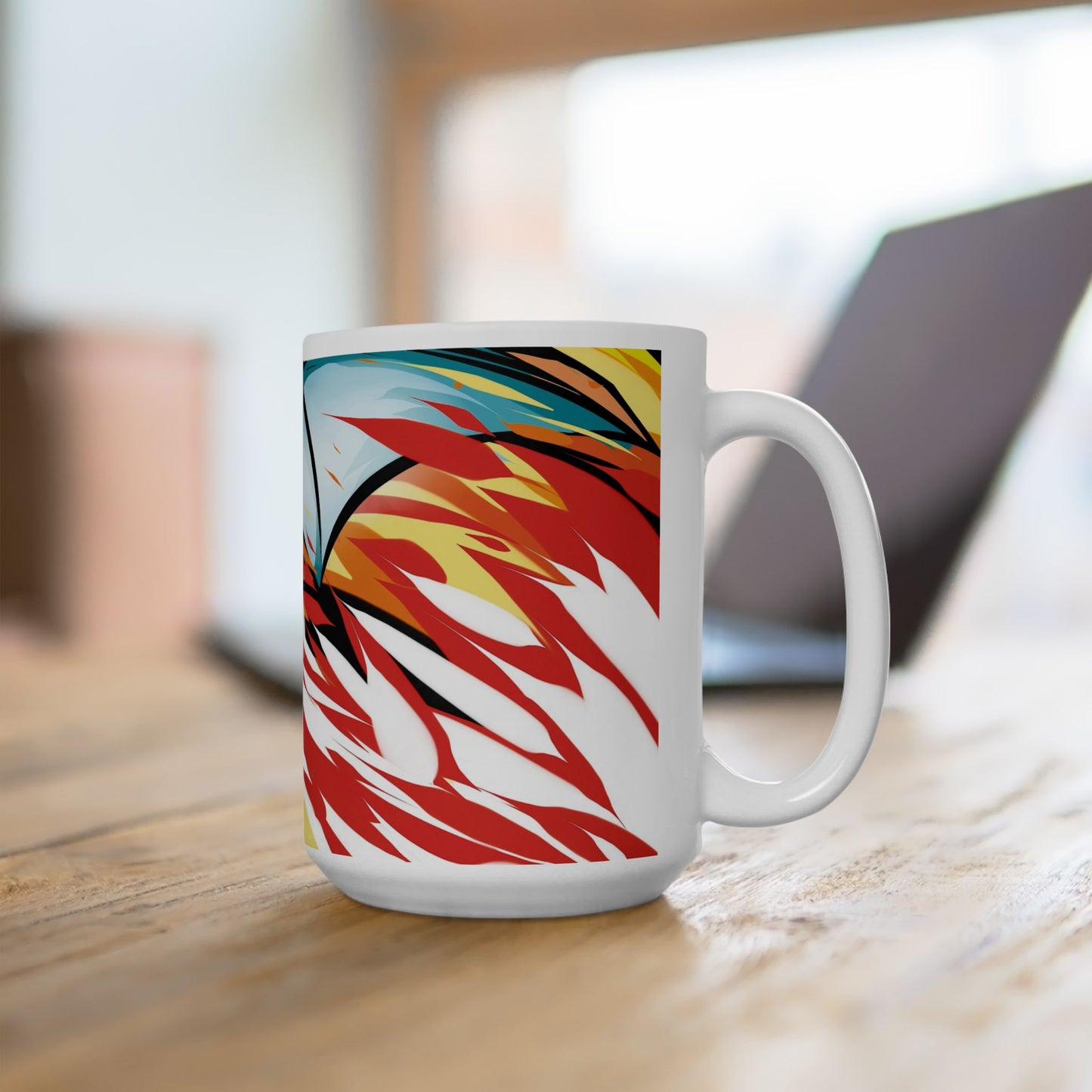Multicolor Fire Ceramic Mug - CreativeRino