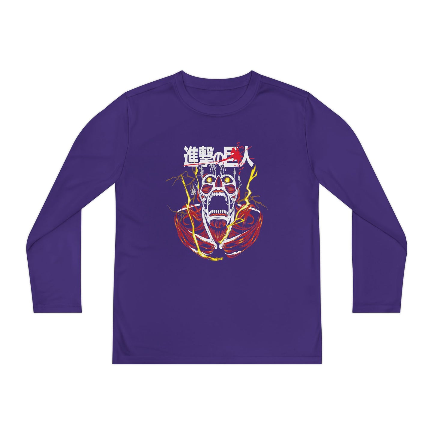 Anime Youth Long Sleeve Tee - Attack on Titan Inspired Graphic T-shirt - CreativeRino