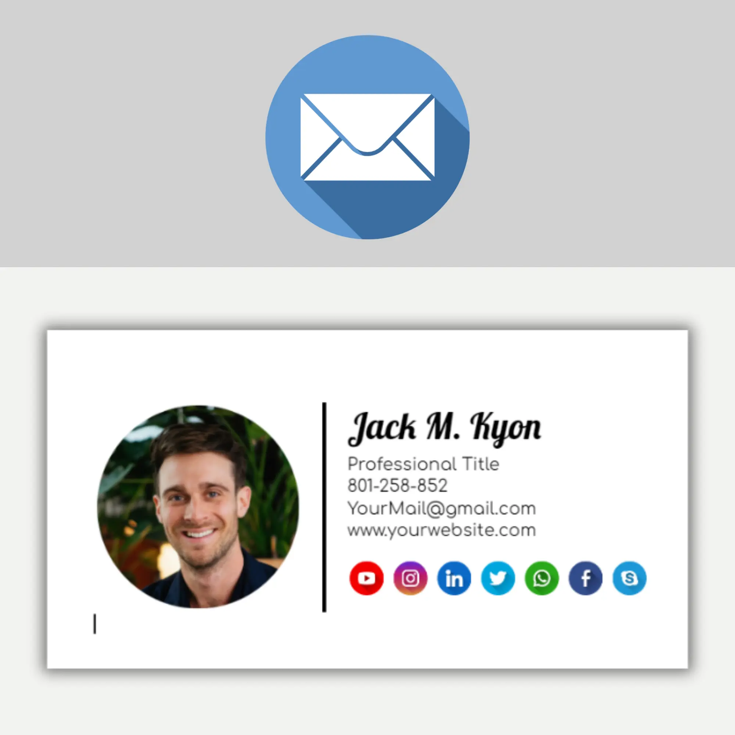 Outlook Gmail Email Signature Design Template - CreativeRino