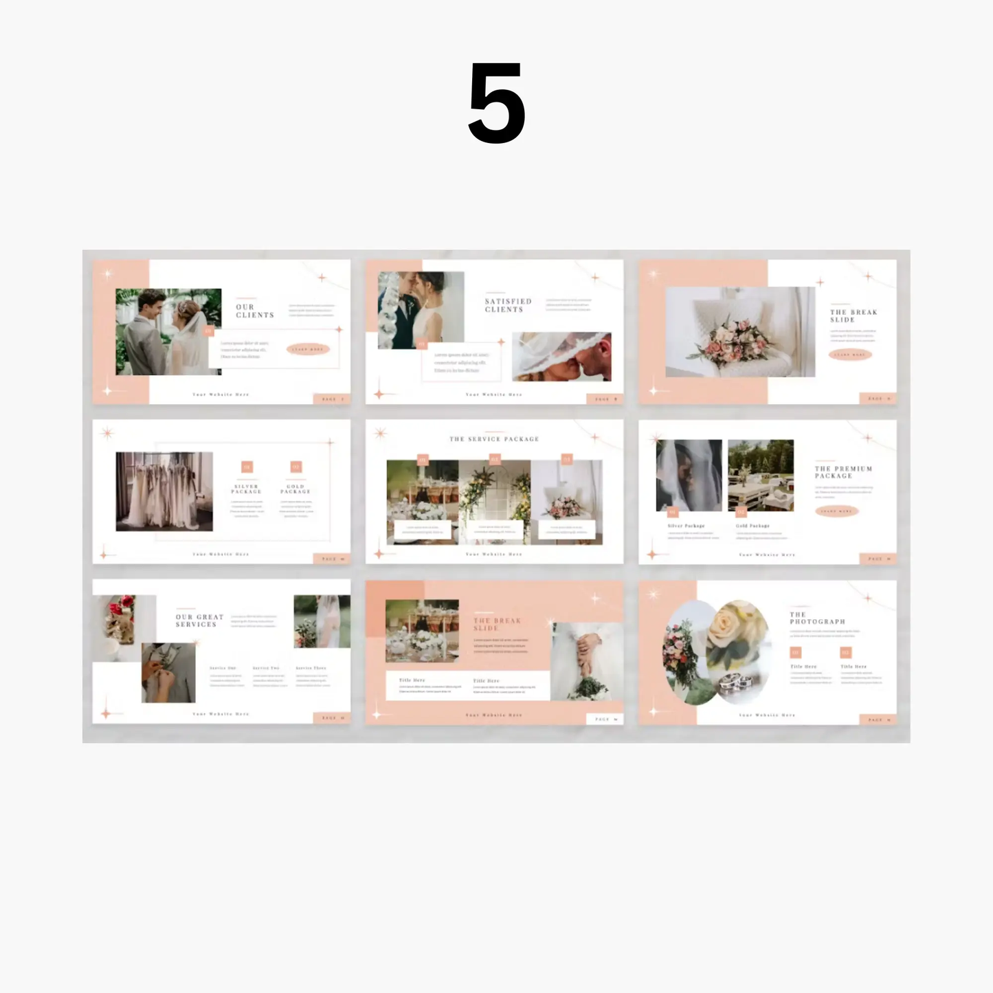 5 Wedding Planner Keynote Template Bundle CreativeRino