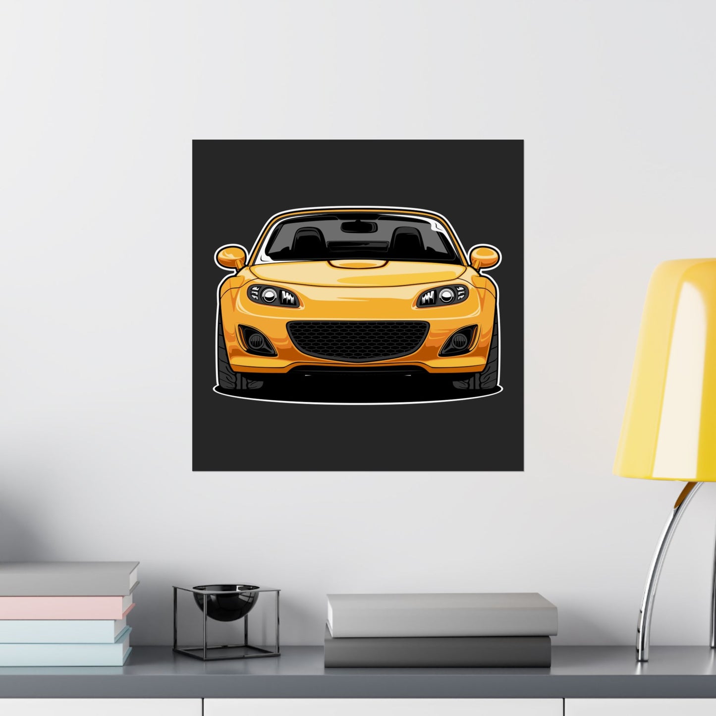Vibrant Car Art Poster - Matte Finish Square Wall Decor - CreativeRino