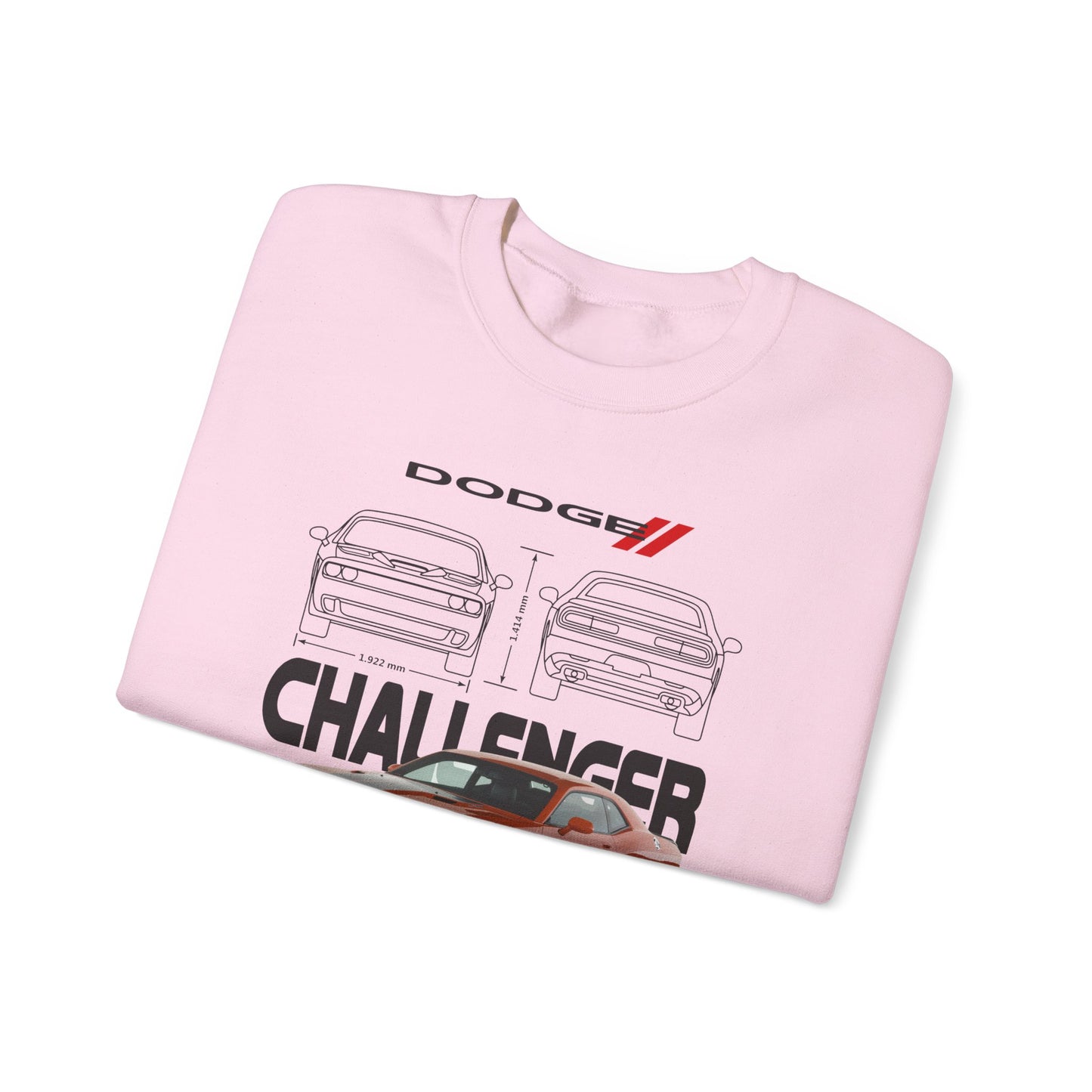 Dodge Challenger Unisex Heavy Blend™ Crewneck Sweatshirt - Retro Muscle Car Design - CreativeRino