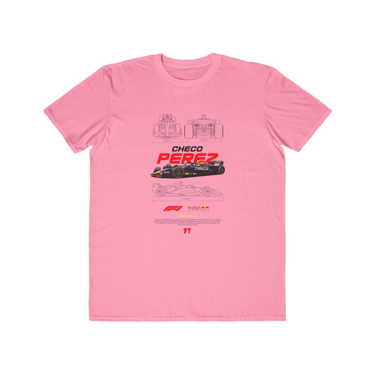 Checo Pérez Men's Lightweight Fashion Tee - Formula 1 Racing T-Shirt - CreativeRino