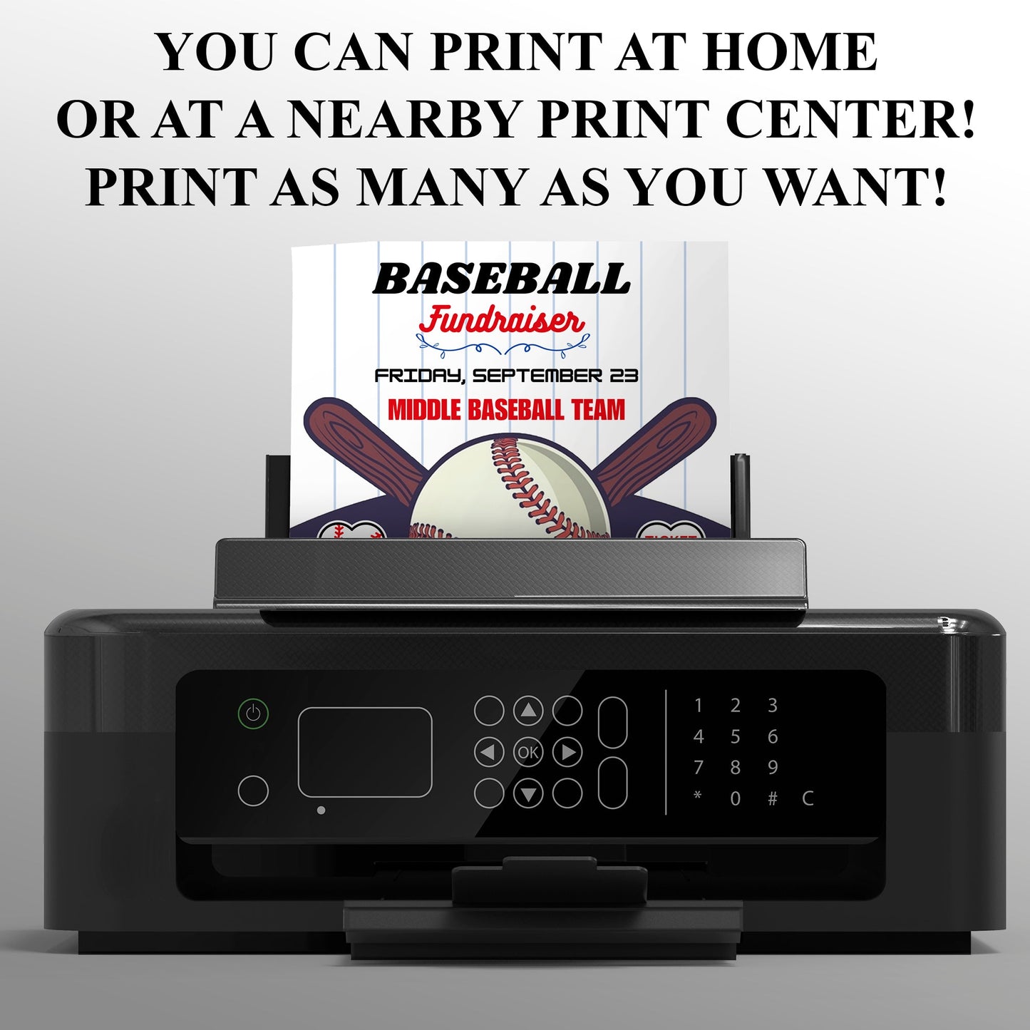 Baseball Fundraiser Flyer Template CreativeRino