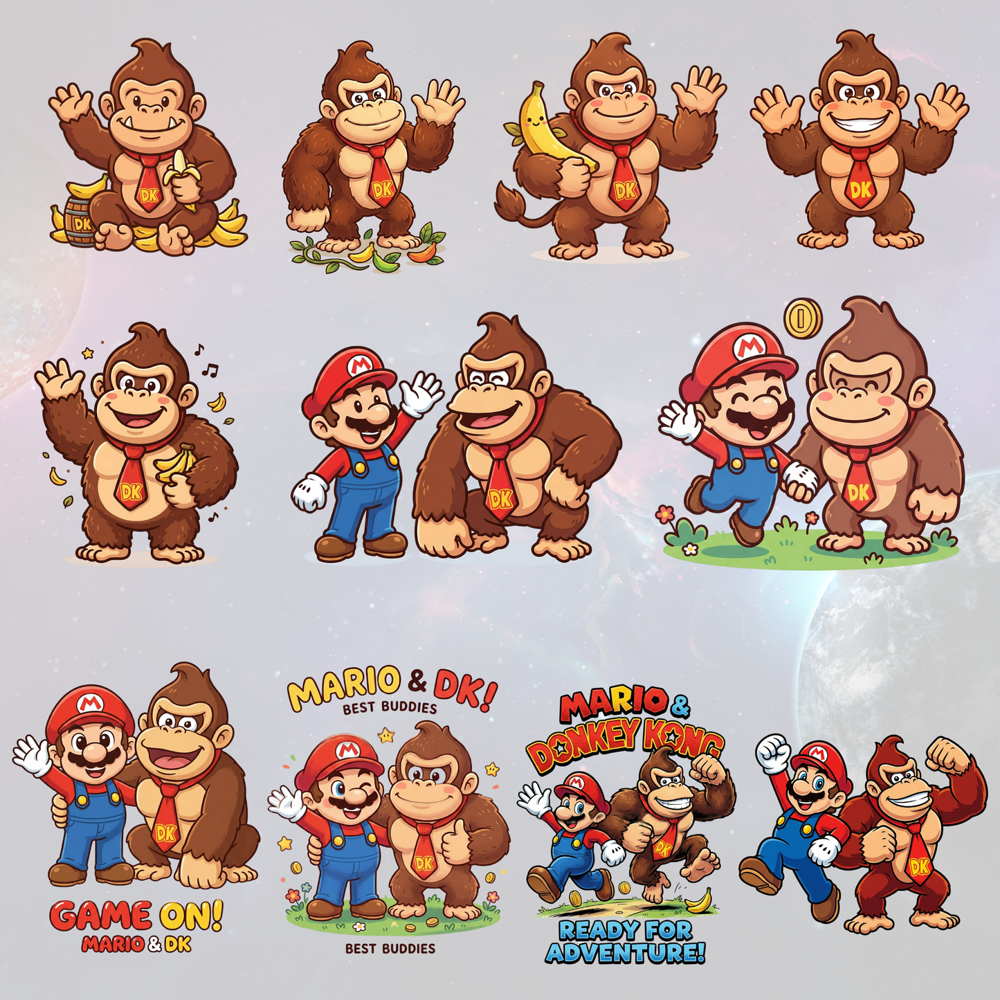 Donkey Kong PNG | High-Resolution Transparent Gaming Character Clipart | Retro Arcade Design Download CreativeRino