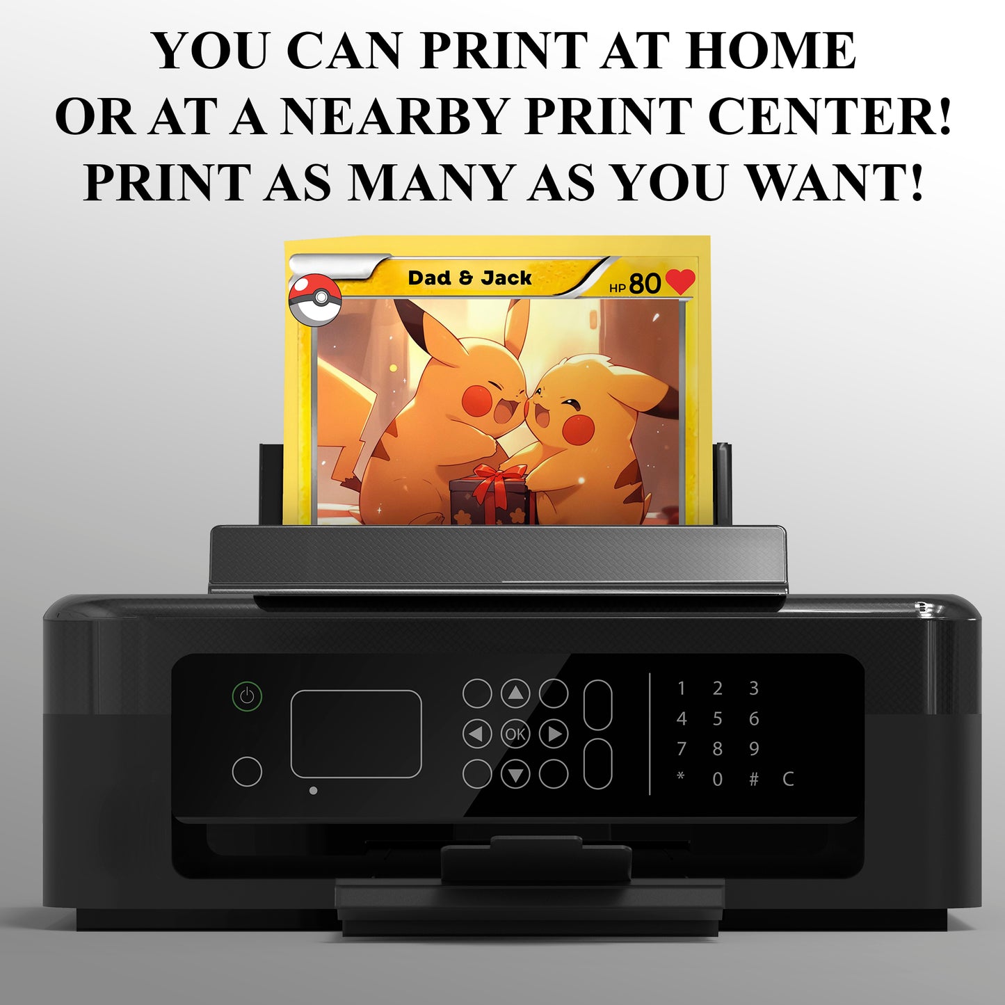 Poke Father's Day Card, Editable Pokemon Custom Gift for Dad, Printable Father's Day Gifts Custom Pokemon Card, Pokemon Presents Dad Gifts - CreativeRino