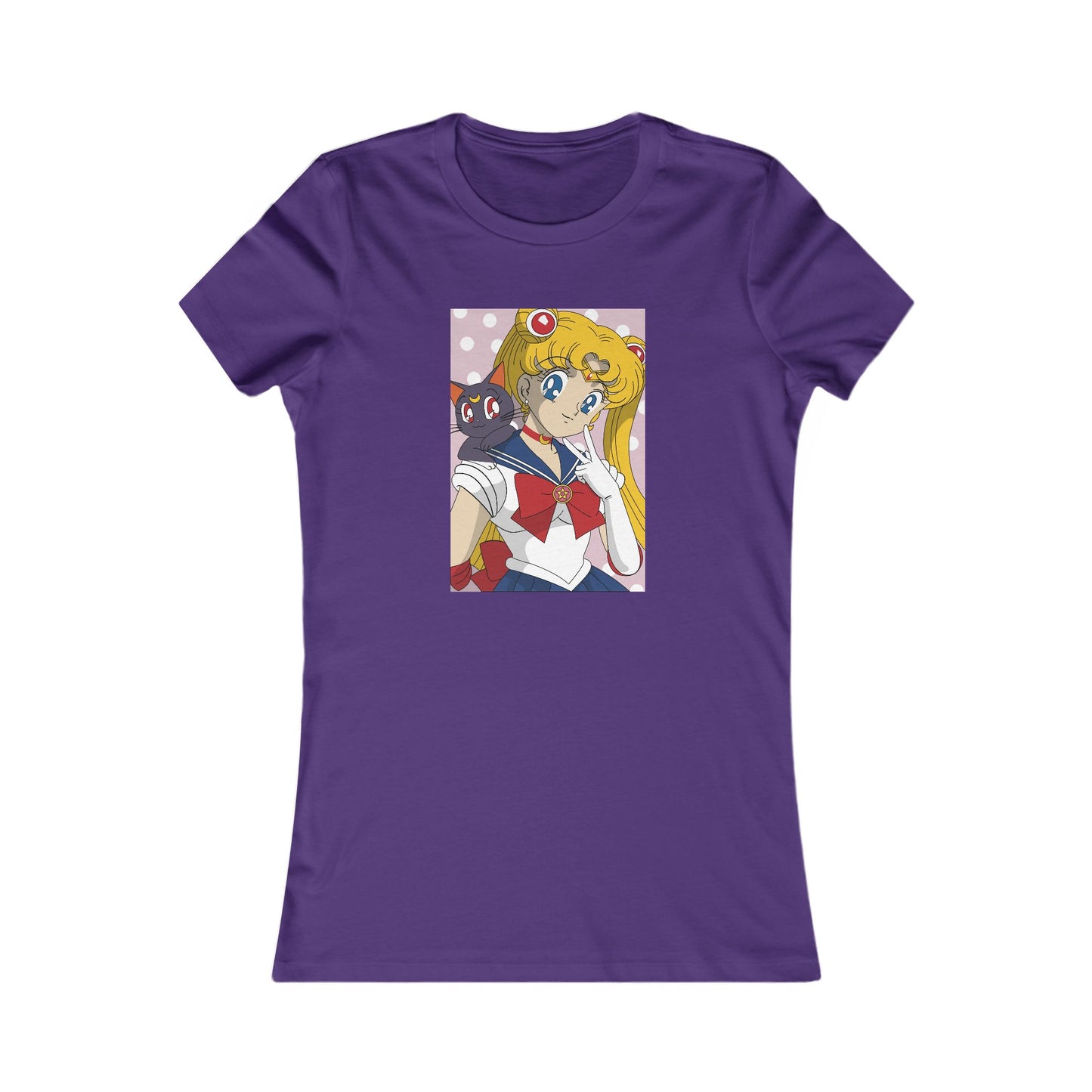 Anime-Inspired Women's Favorite Tee - Sailor Moon T-shirt Design - CreativeRino