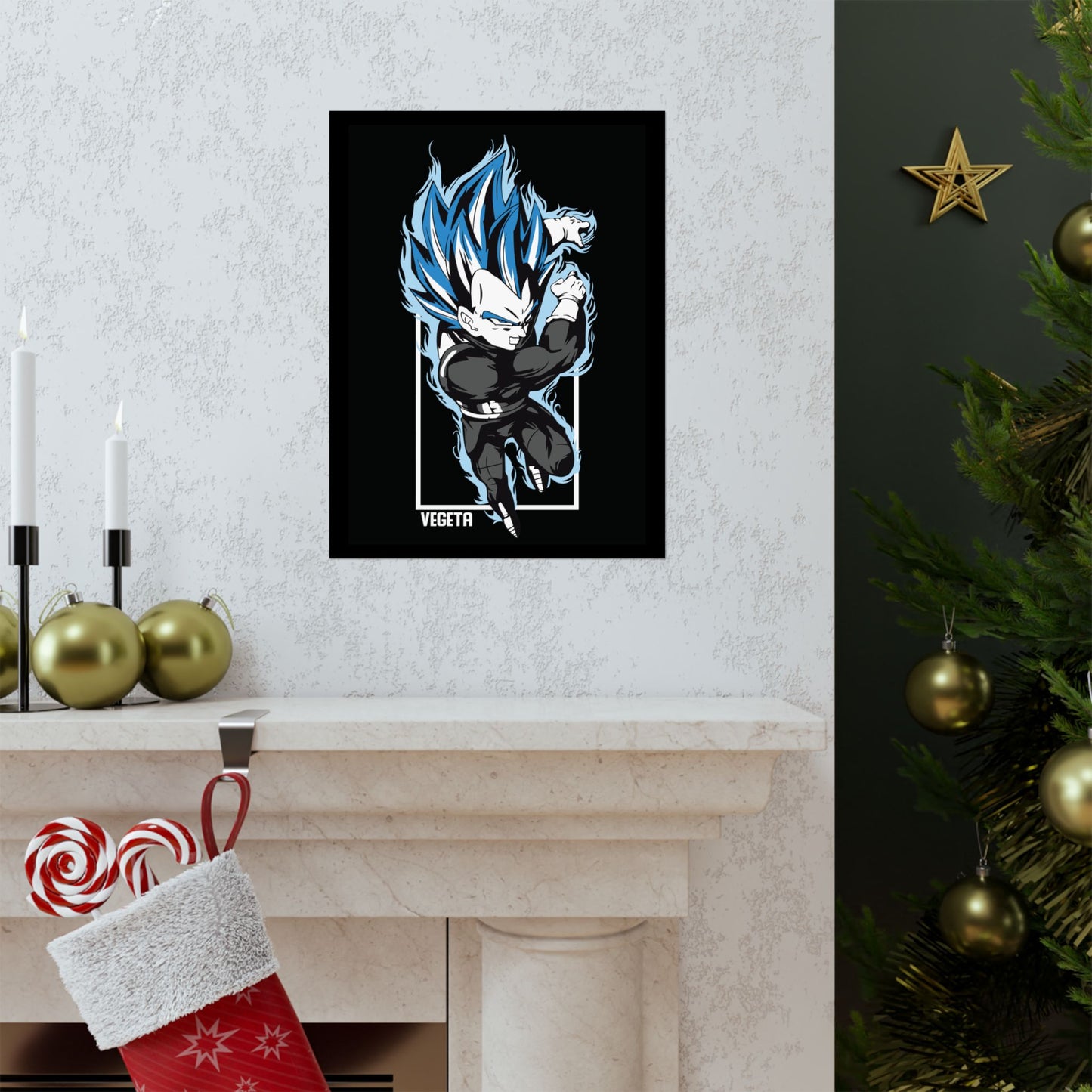 Vegeta Super Saiyan Poster - Dragon Ball Matte Vertical Wall Art for Anime Fans - CreativeRino