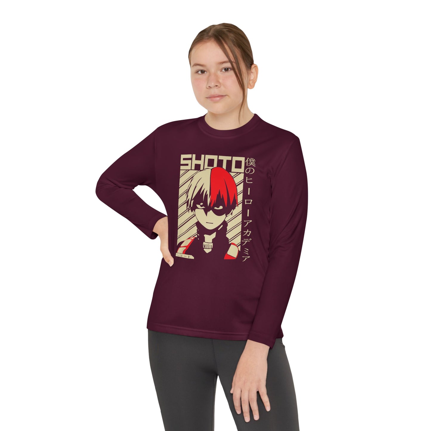 My Hero Academia Youth Long Sleeve Competitor Tee - Shoto Inspired Anime T-shirt - CreativeRino