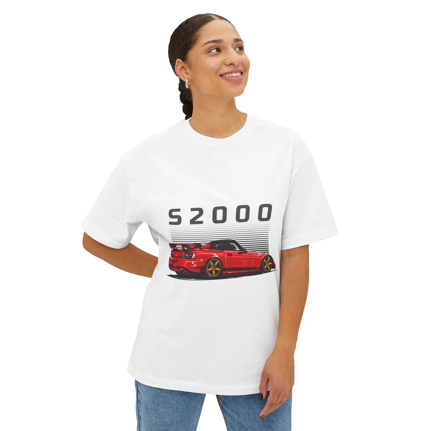 S2000 Graphic Unisex Oversized Boxy Tee - Perfect T-shirt for Car Enthusiasts - CreativeRino