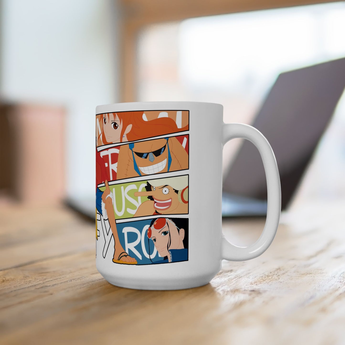 Funny Anime Ceramic Mug - One Piece Luffy Design - CreativeRino