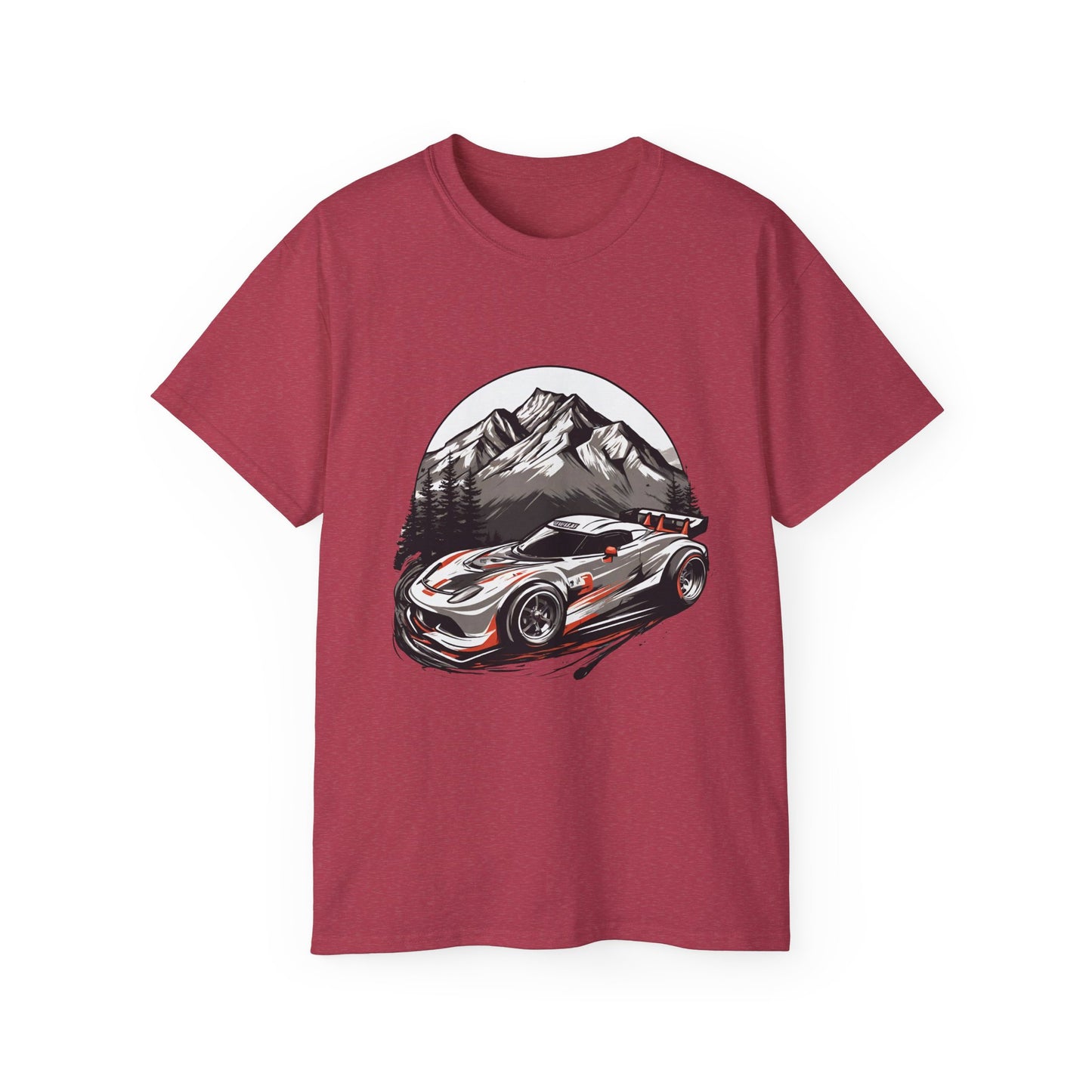 Mountain Race Car Unisex Ultra Cotton Tee - Adventure Car T-Shirt - CreativeRino