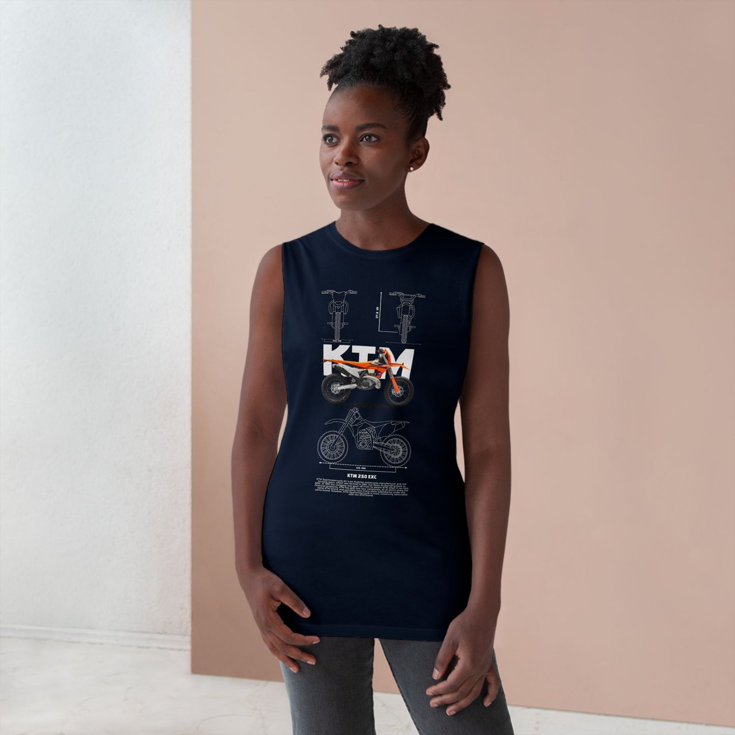 KTM 250 EXC Motorcycle Unisex Tank Top - Perfect for Riders and Outdoor Enthusiasts - CreativeRino