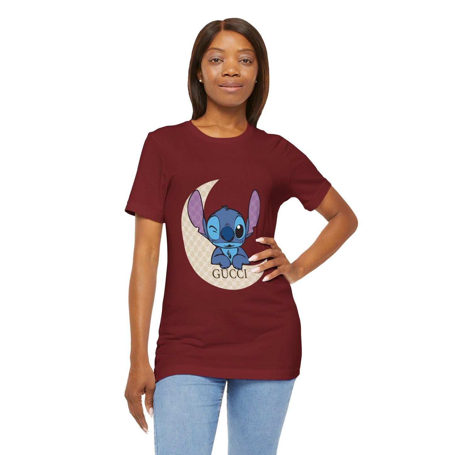 Stitch Gucci Unisex Jersey Short Sleeve Tee - CreativeRino