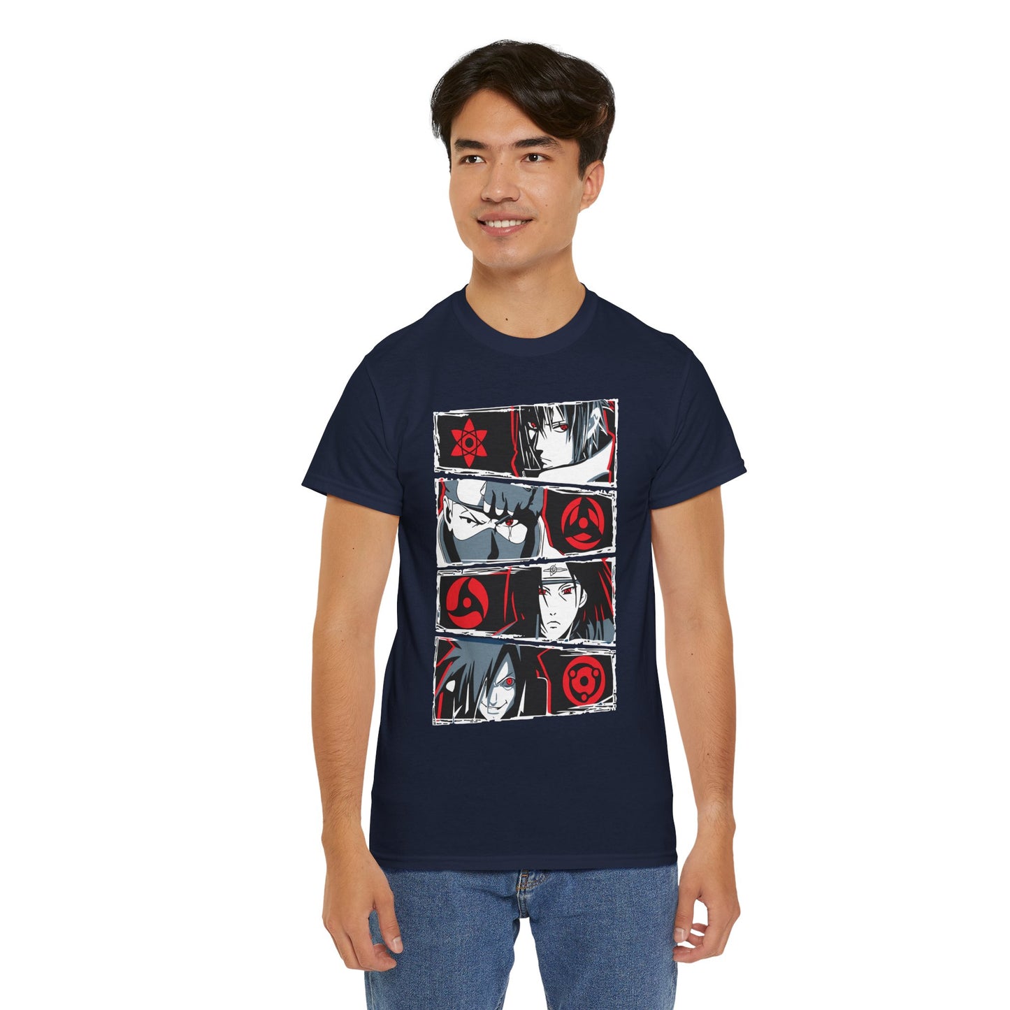 Anime Inspired Unisex Heavy Cotton Tee - Naruto T-shirt Design - CreativeRino