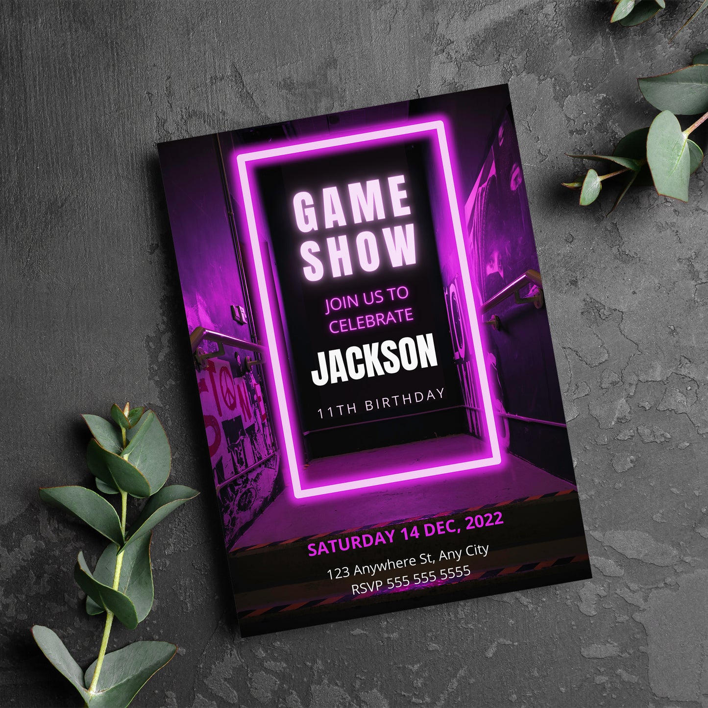 Game Show Birthday Invitation Template - CreativeRino
