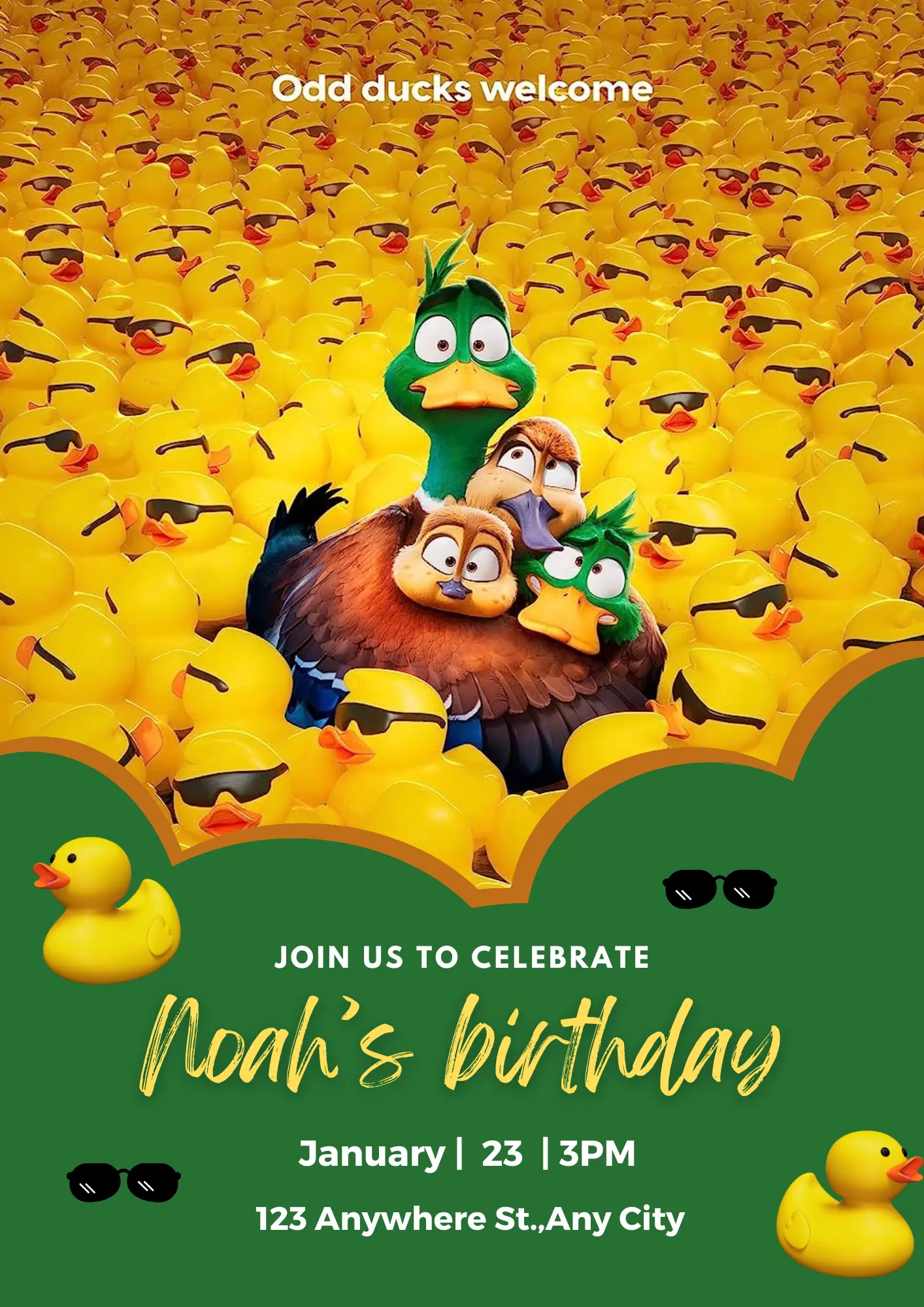 Migration Birthday Invitation Template - CreativeRino