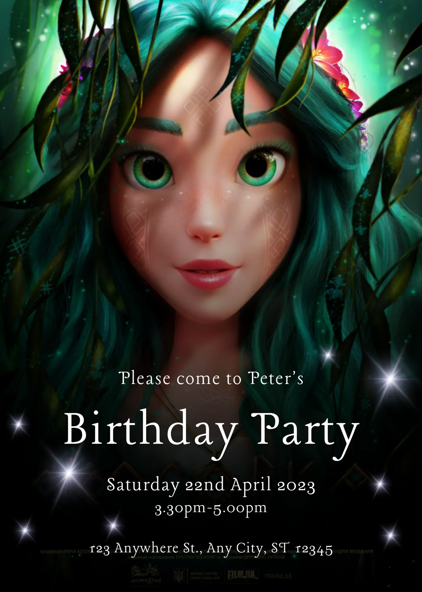 Mavka The Forest Song Birthday Invitation Template - CreativeRino