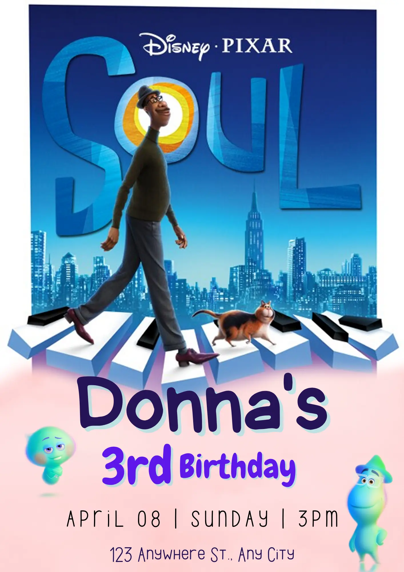 Soul Birthday Invitation Template - CreativeRino