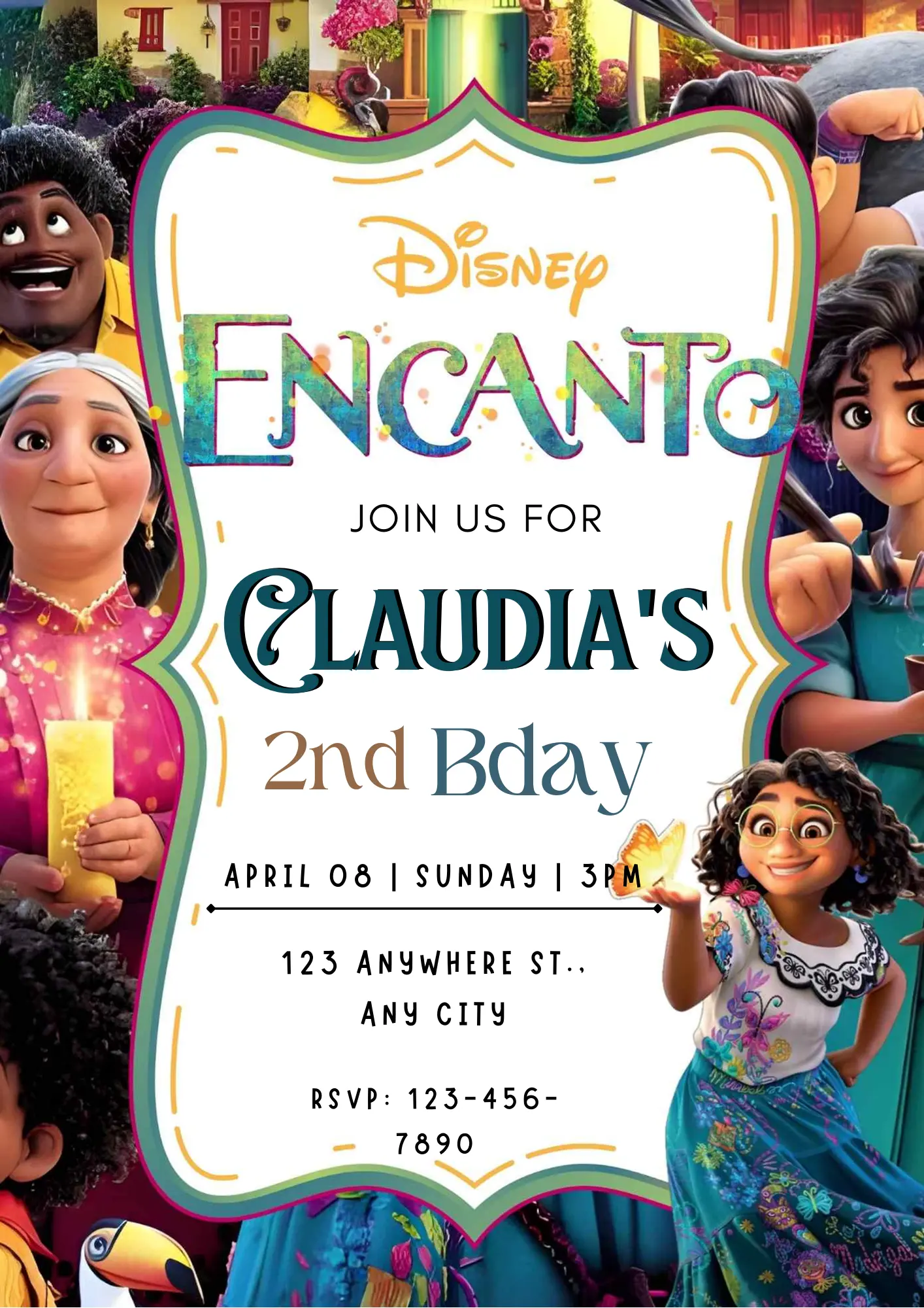 Encanto Birthday Invitation Template - CreativeRino