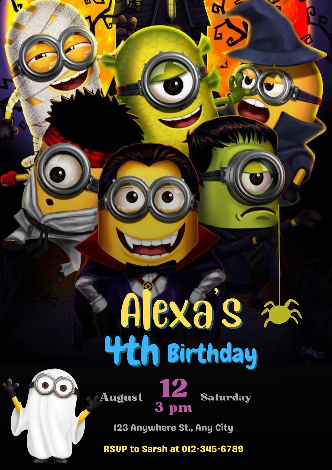 Minions Birthday Invitation Template - CreativeRino