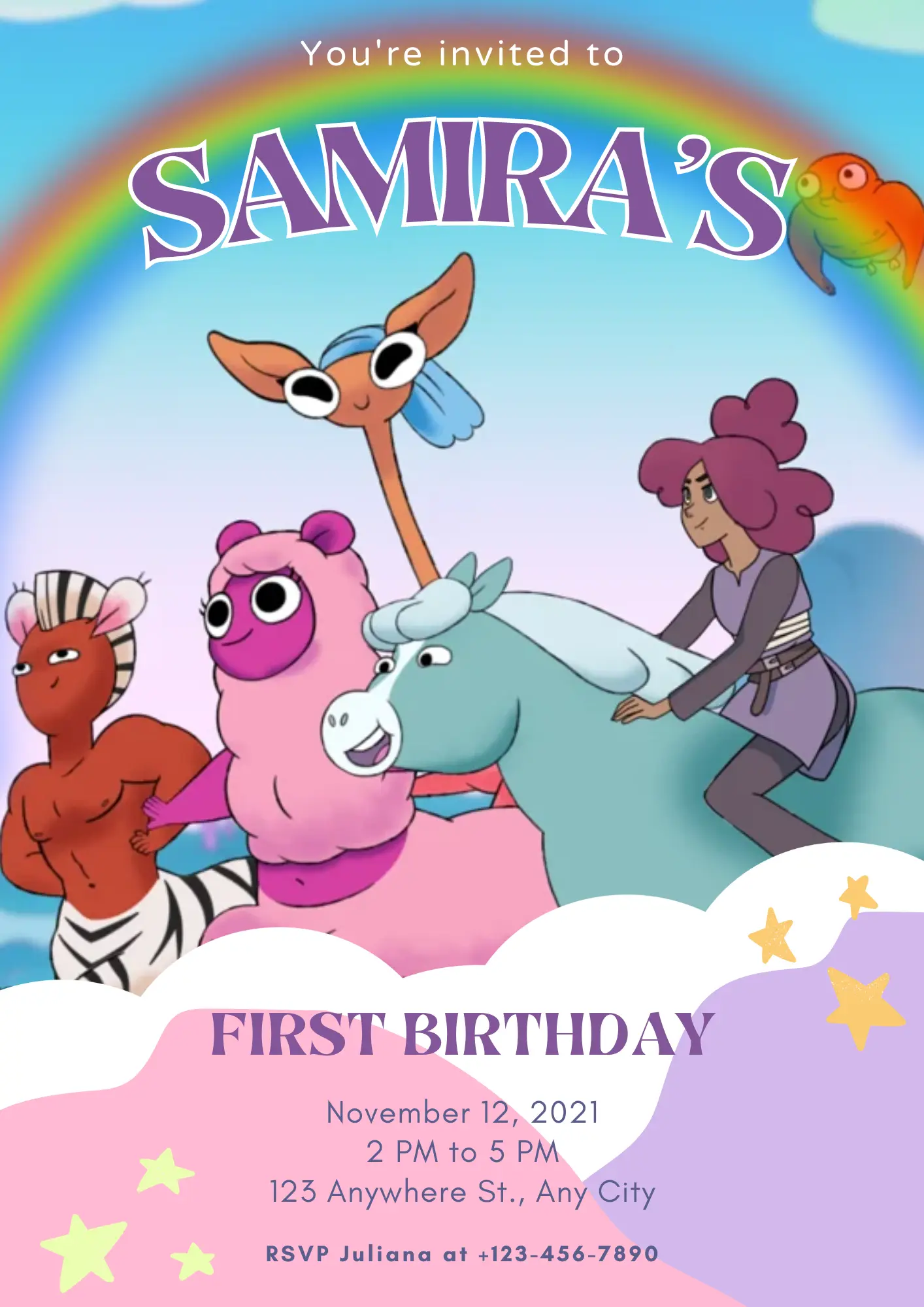 Centaurworld Birthday Invitation Template - CreativeRino