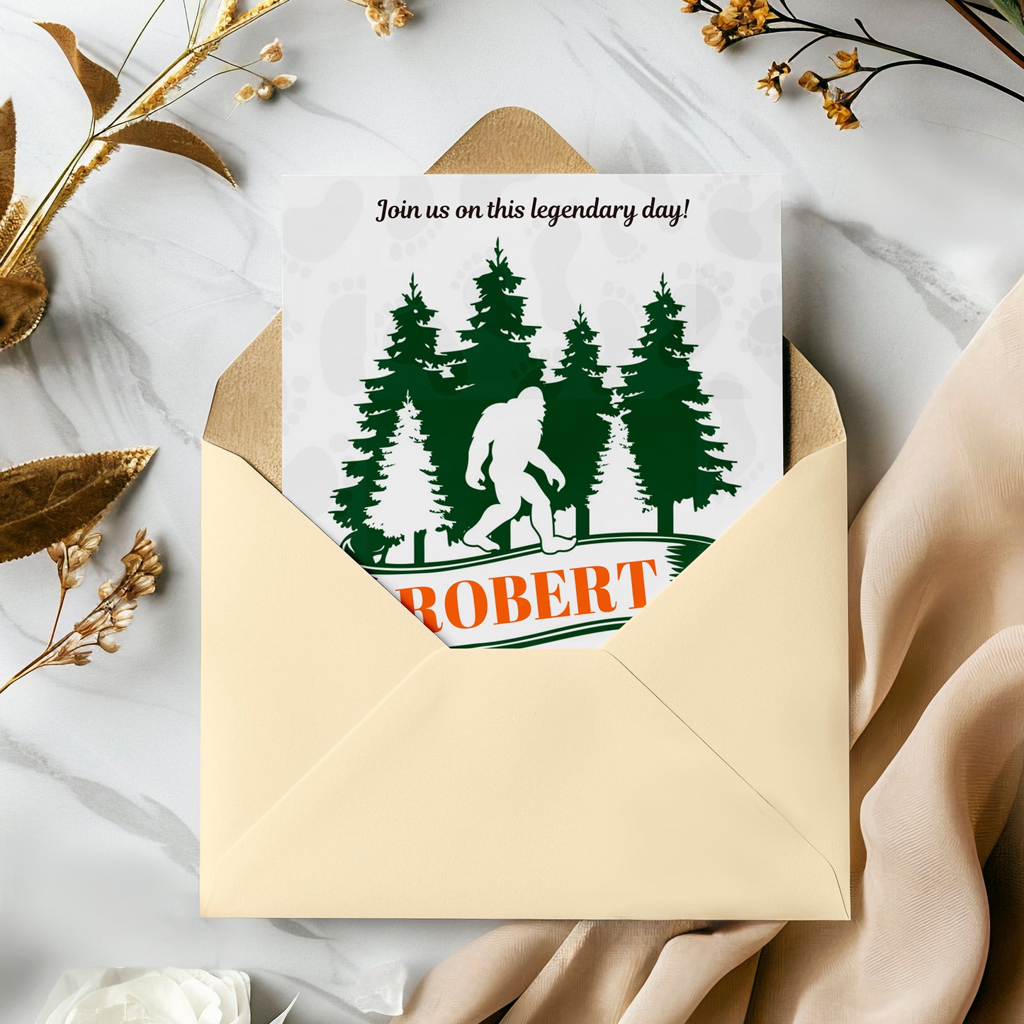 Bigfoot Birthday Invitation Template - CreativeRino