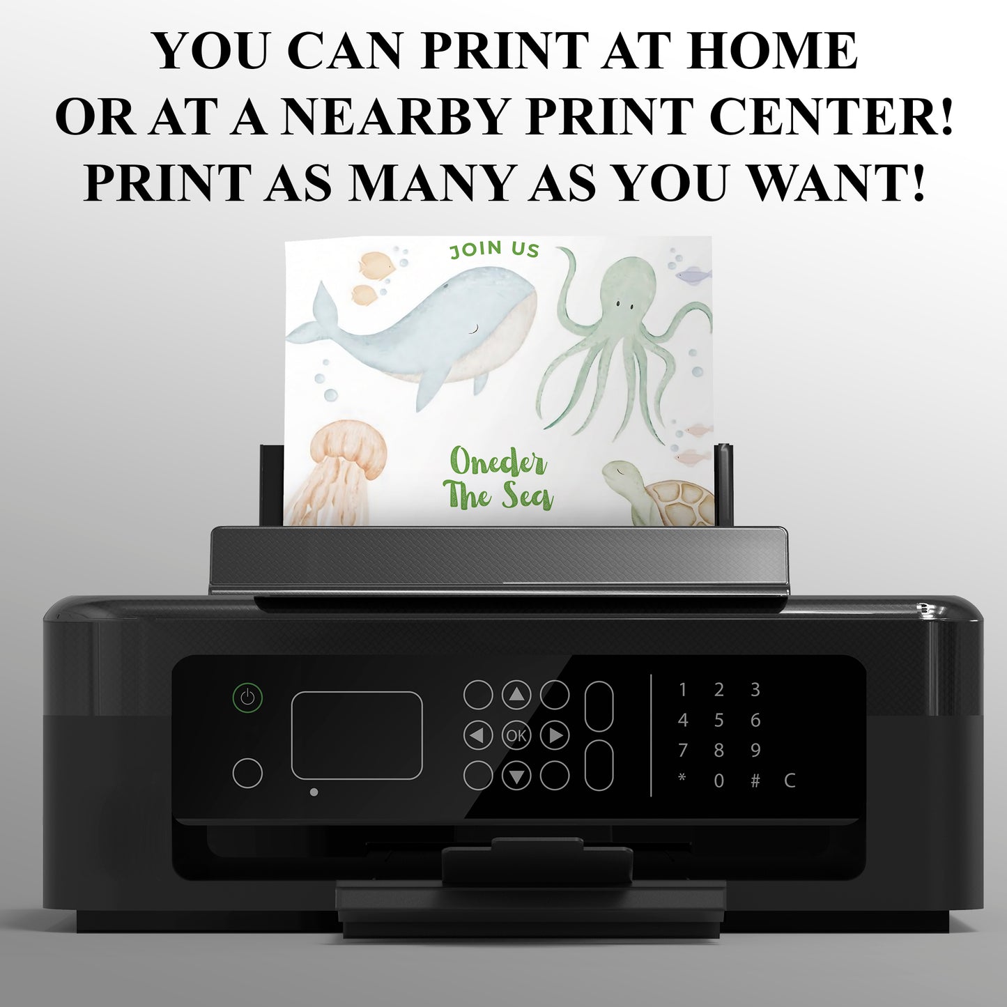 Oneder the Sea Birthday Invitation Template - CreativeRino