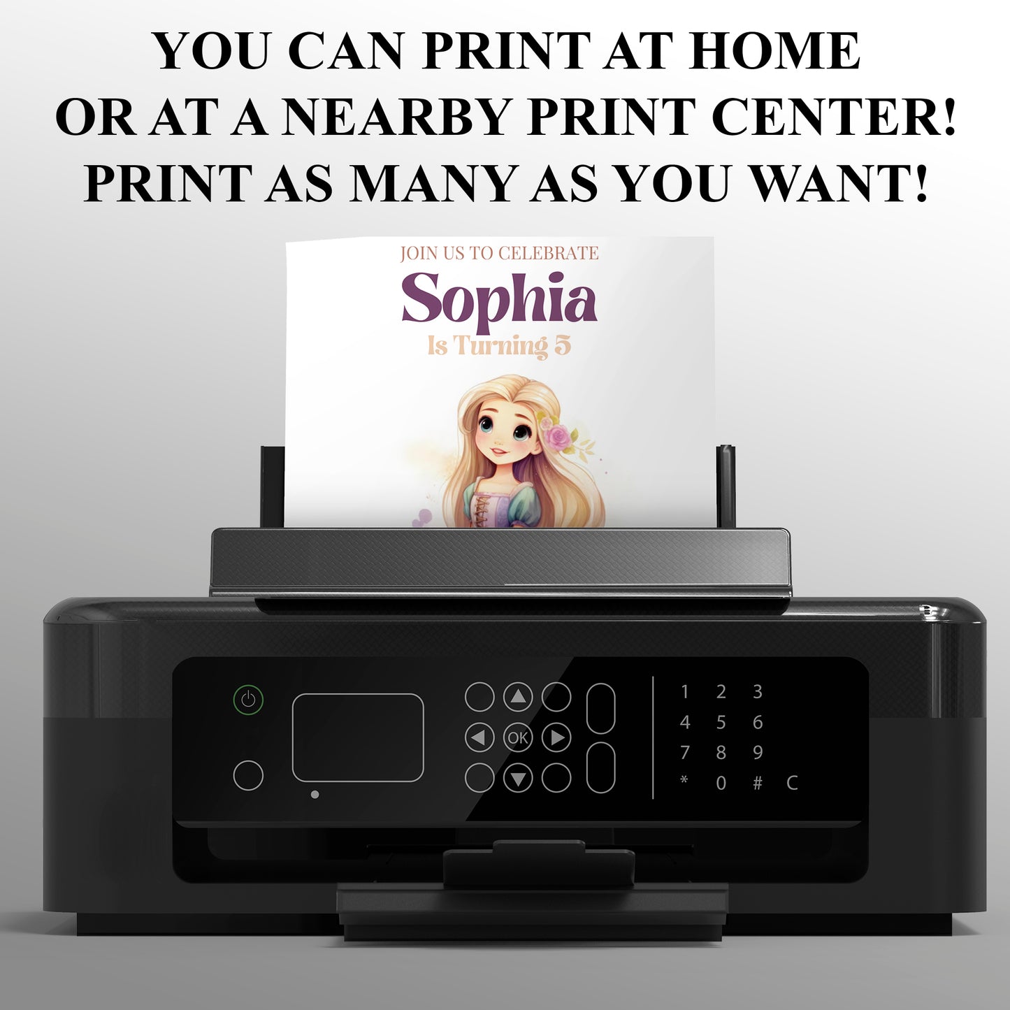 Princess Birthday Invitation Template - CreativeRino