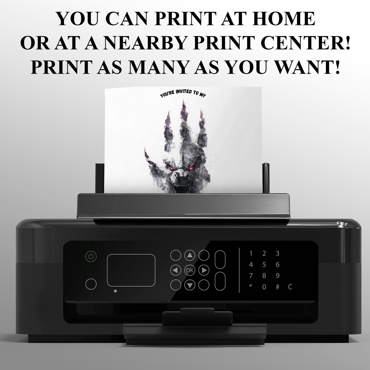 Godzilla Birthday Invitation Template - CreativeRino