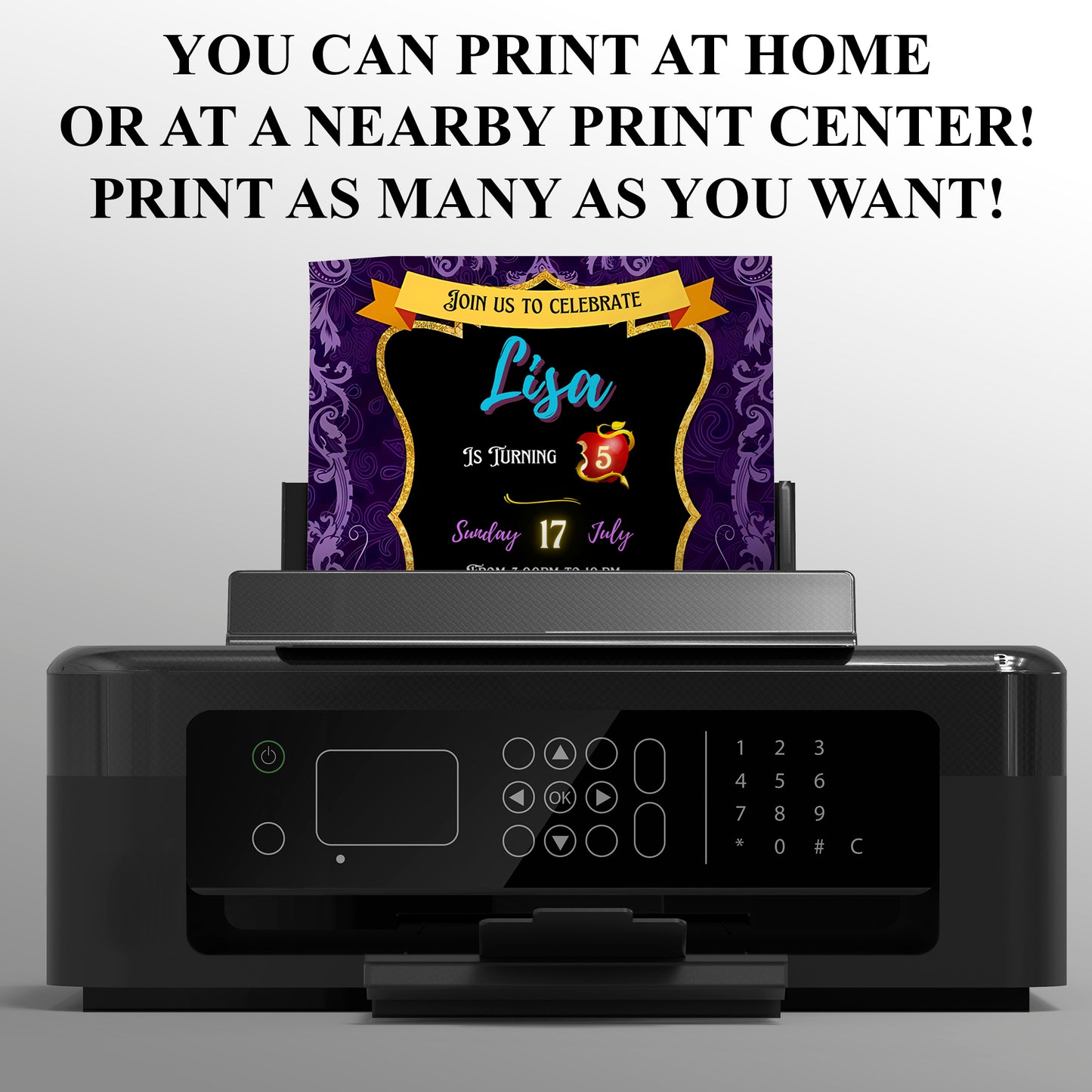 Descendants Birthday Invitation - CreativeRino