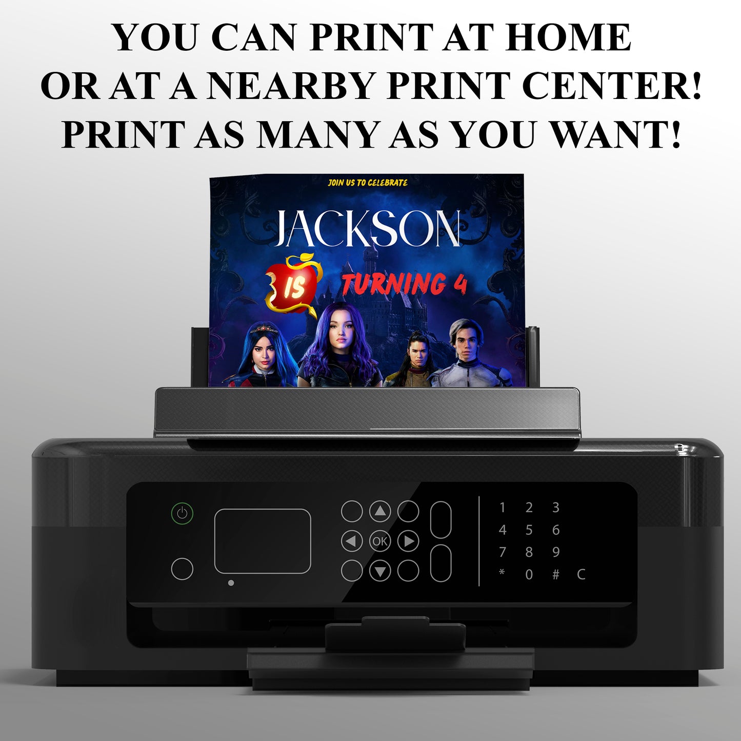 Disney Descendants Invitation - CreativeRino